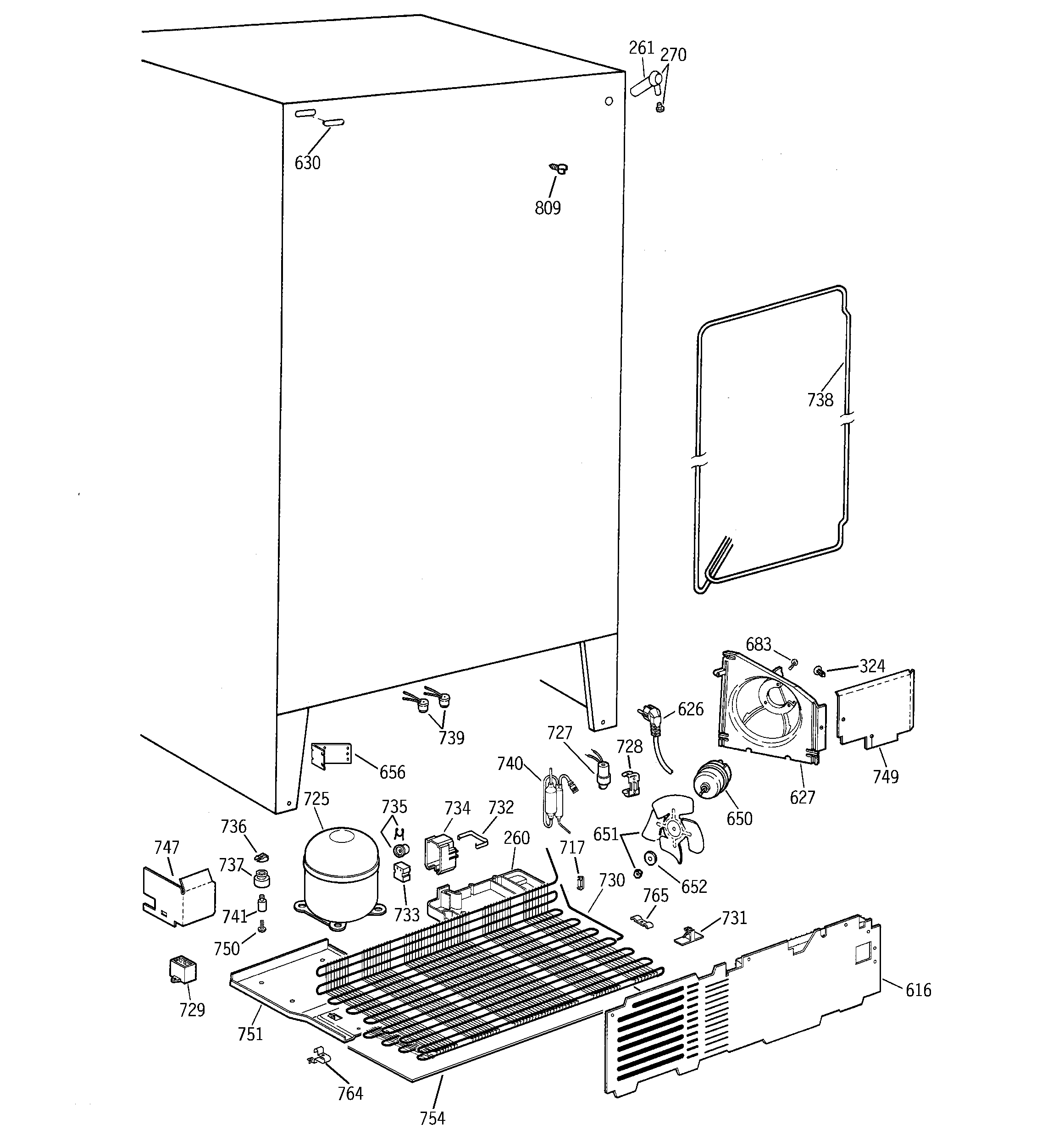 GE TFJ20JADAWW unit parts diagram