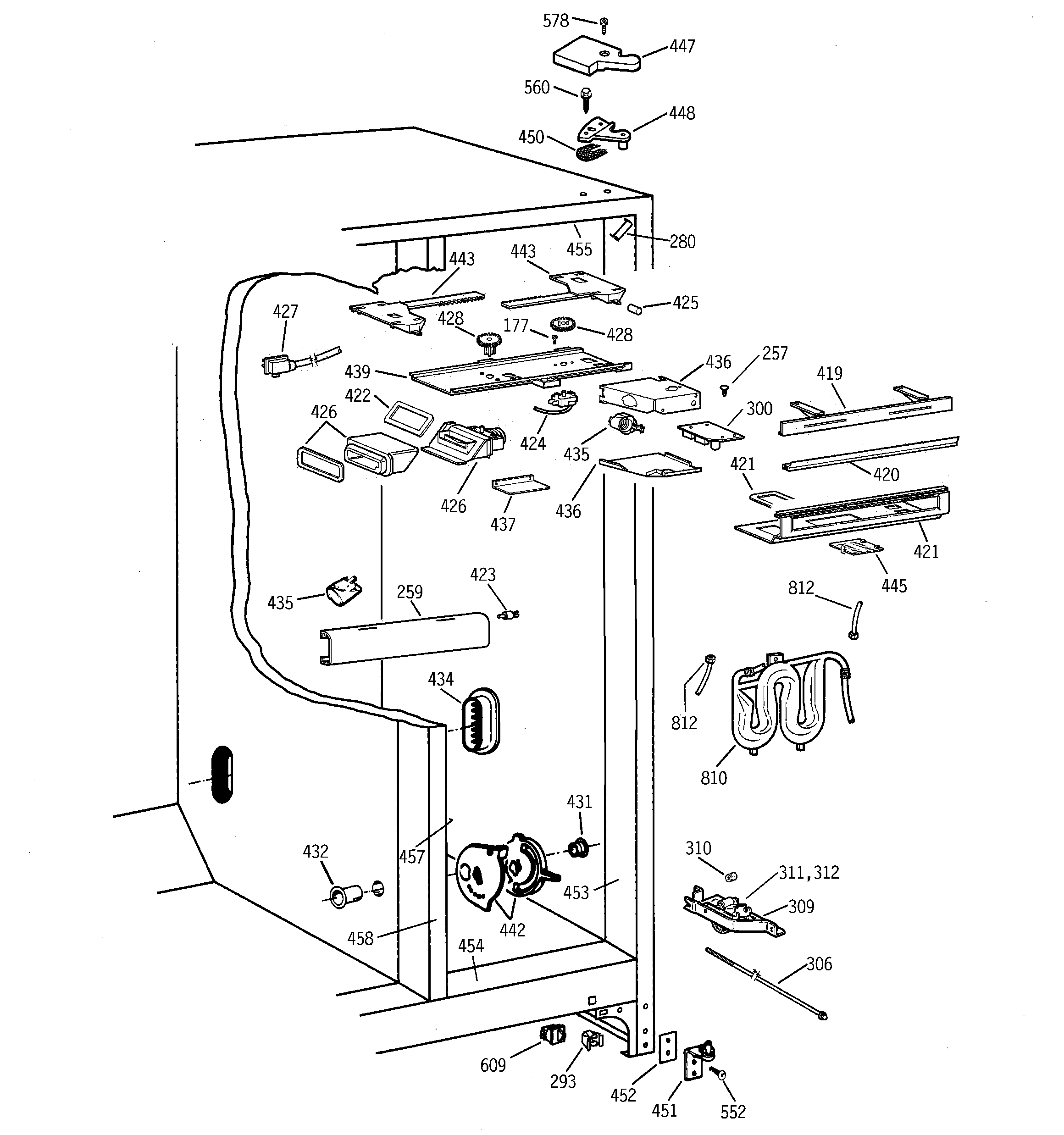 GE TPG21JRDAWW fresh food section diagram