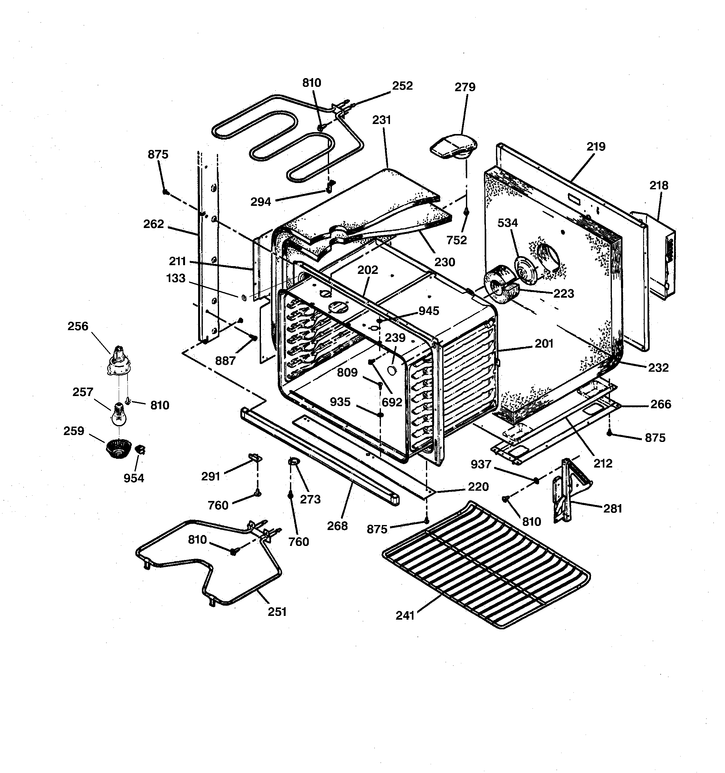GE JTP27BA2BB lower body diagram