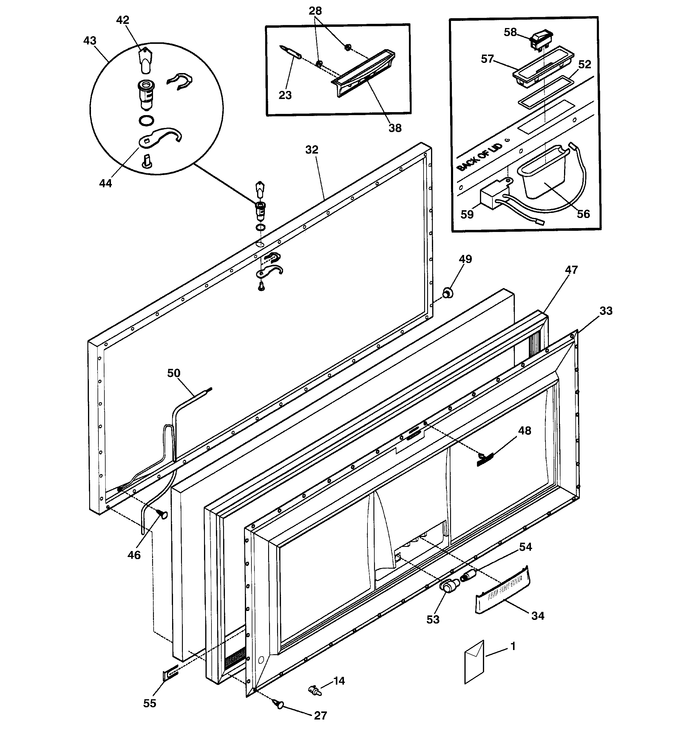 GE FCM25DACWH door diagram