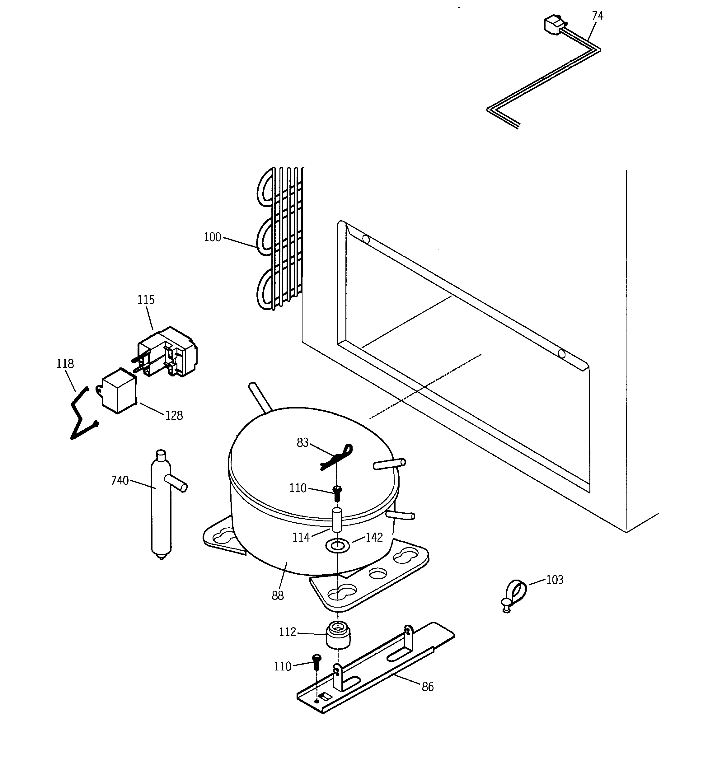 GE FCM25DACWH system diagram