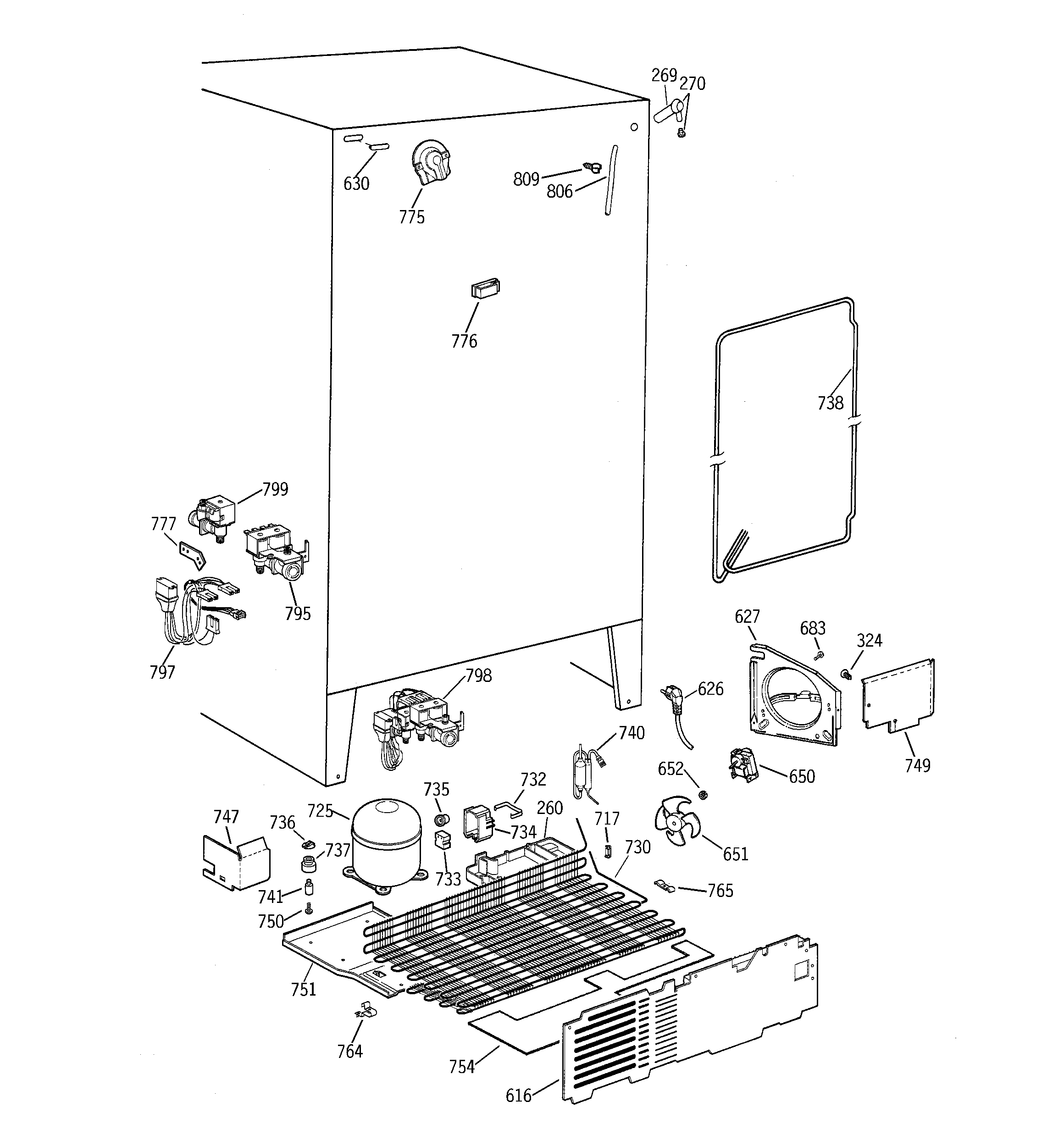 GE TFX22QPDAWW unit parts diagram