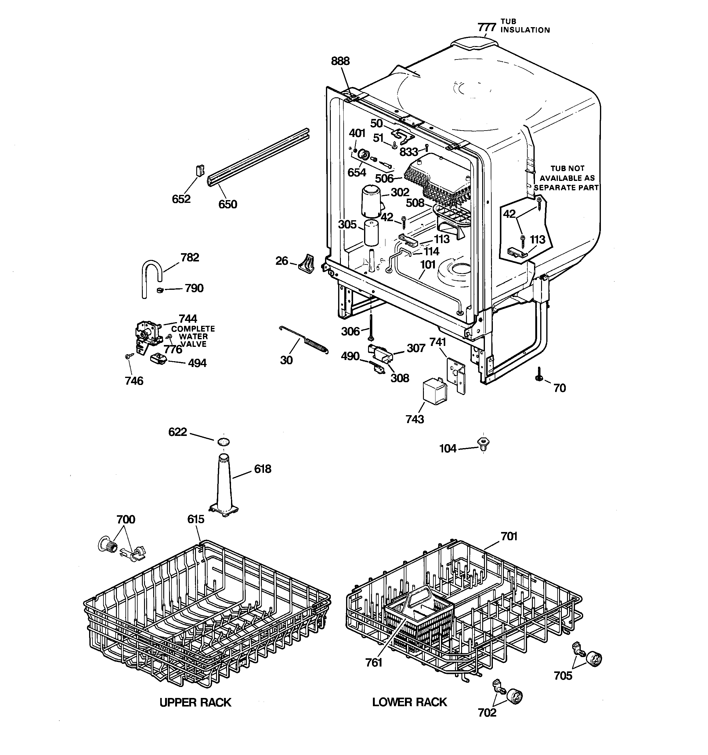 GE GSD3210ZZ3AA body parts diagram