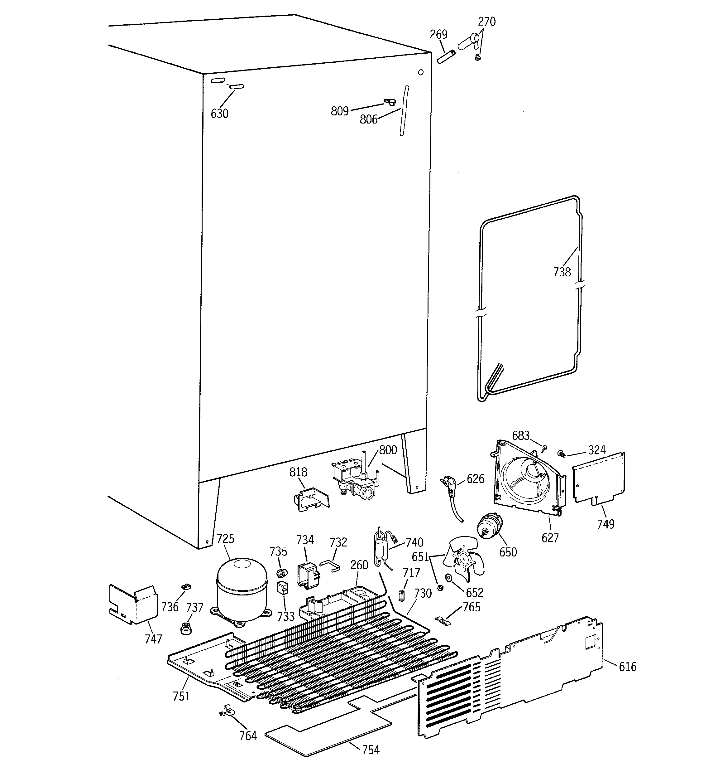 GE TFX26KRDAWW unit parts diagram