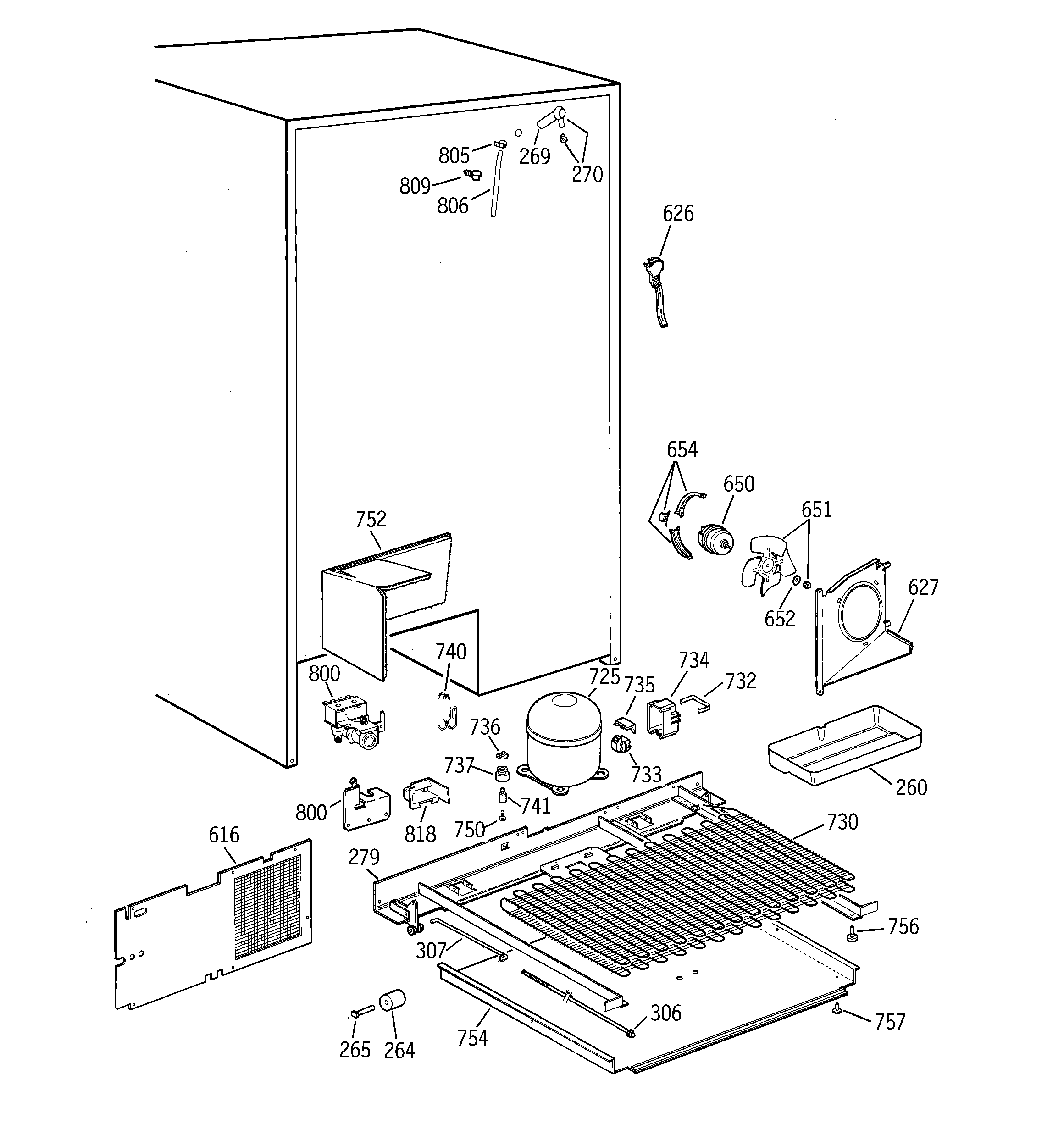 GE TPX24PRDAWW unit parts diagram