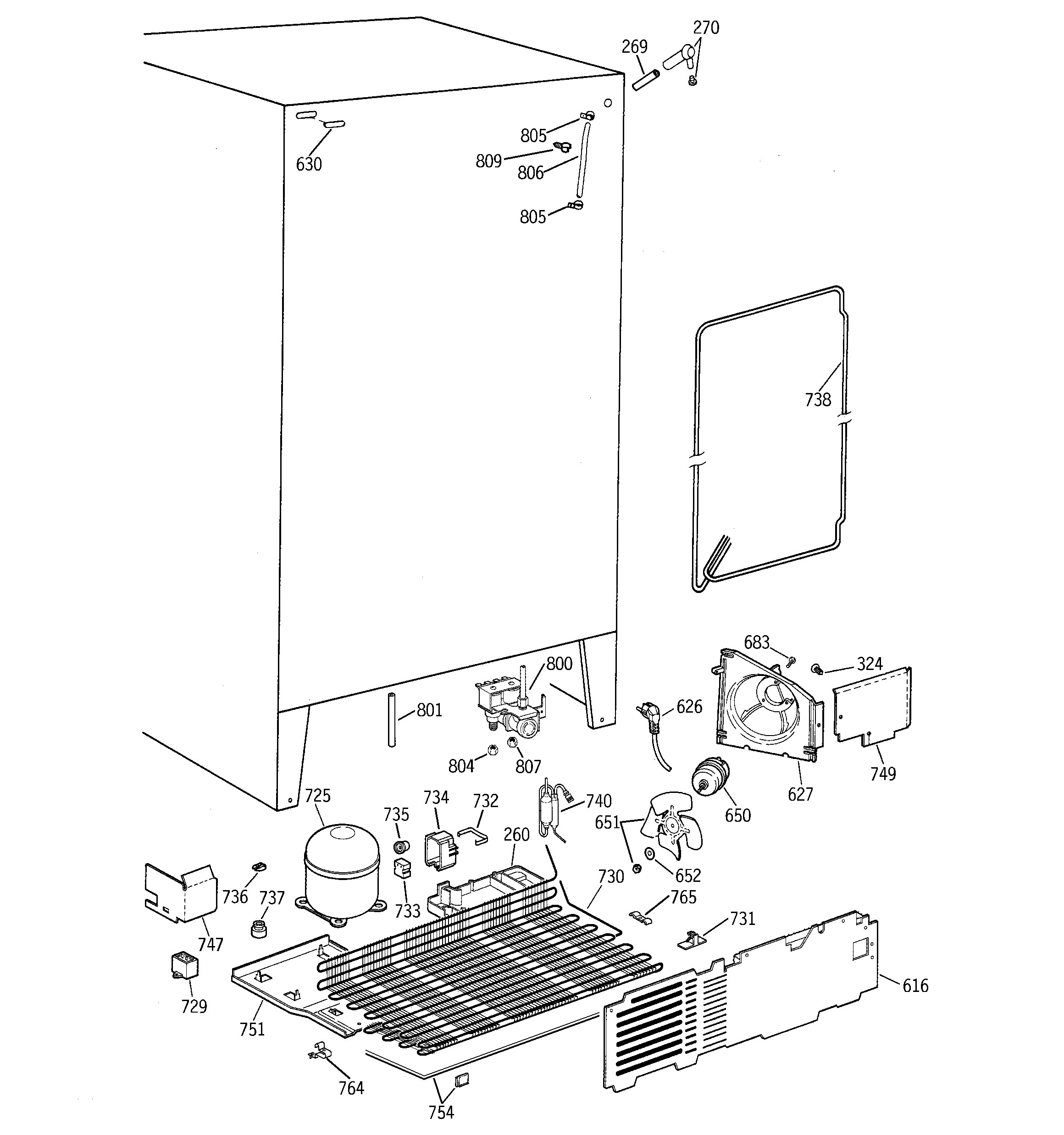 GE TFG22JRDAWW unit parts diagram