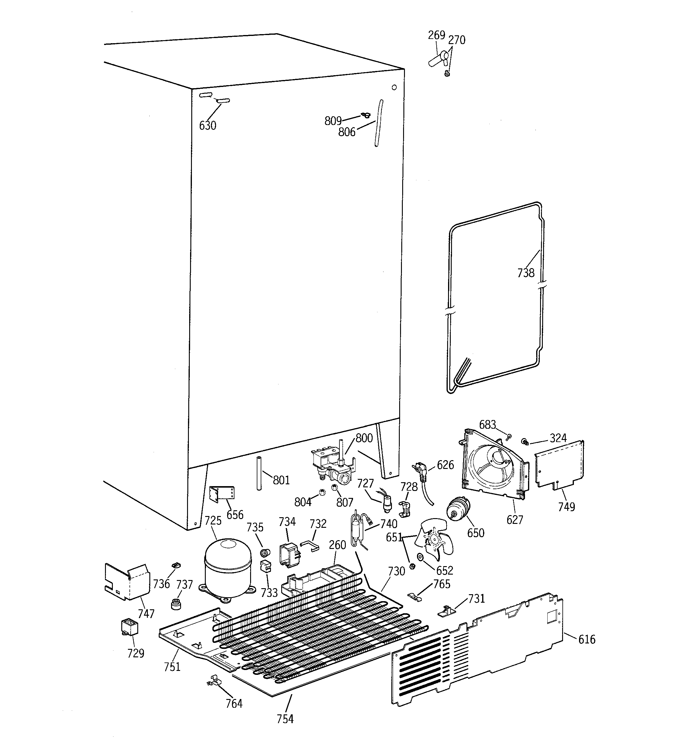GE TFK26PRDAWW unit parts diagram