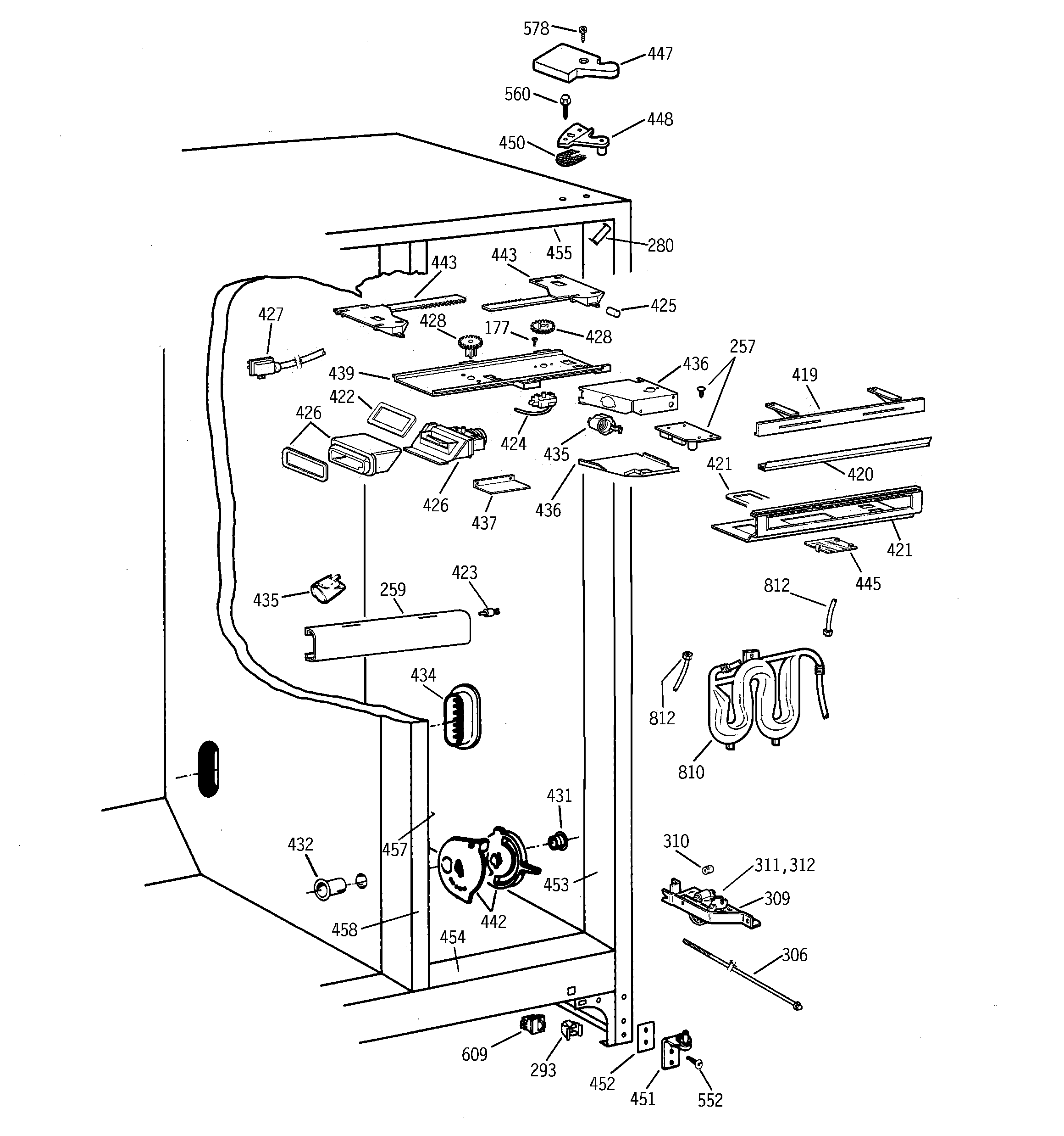 GE TPG21BRDAWW fresh food section diagram