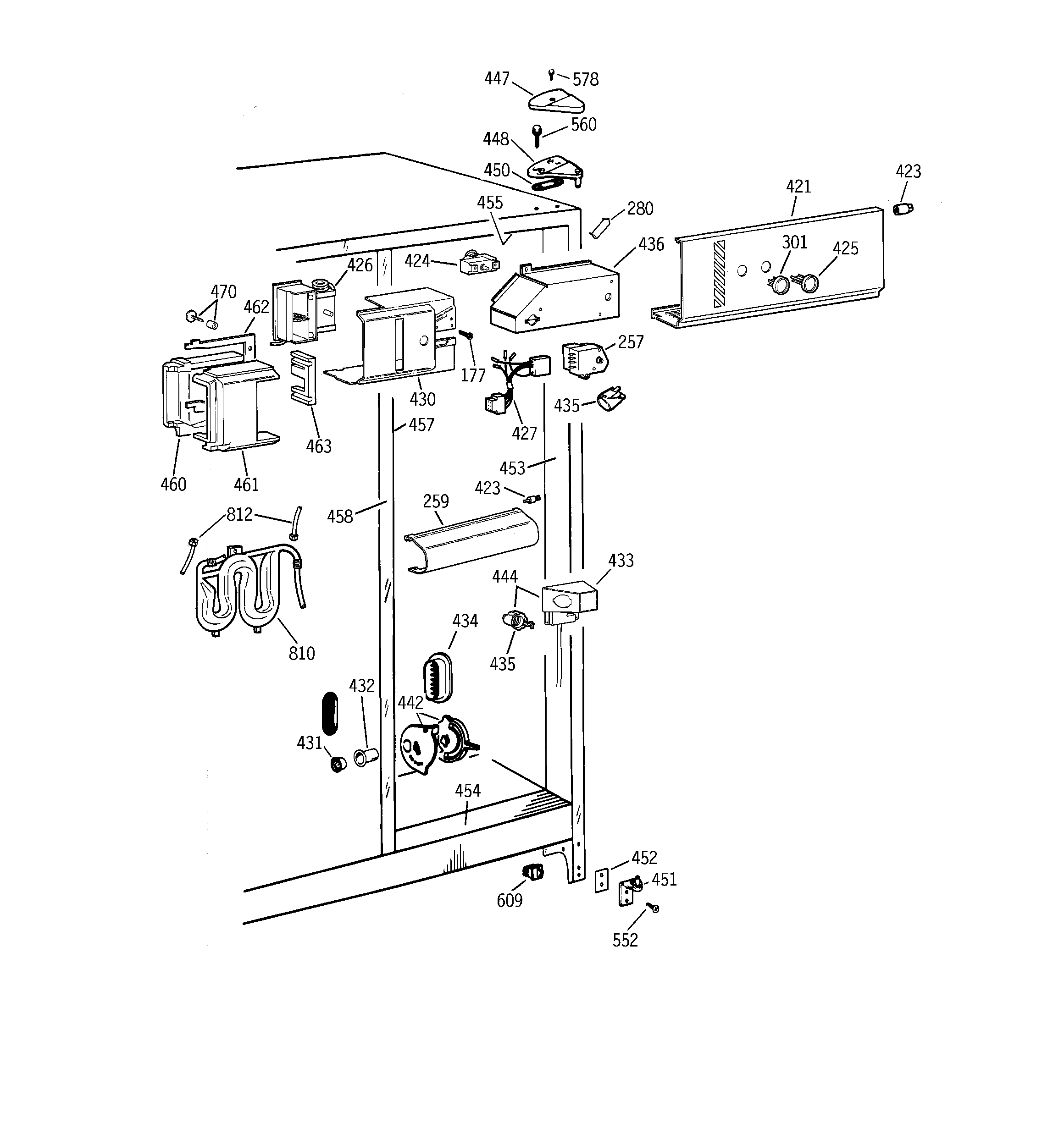GE TFG26PRDAWW fresh food section diagram