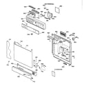GE GSD3820Z07BB escutcheon & door assembly diagram
