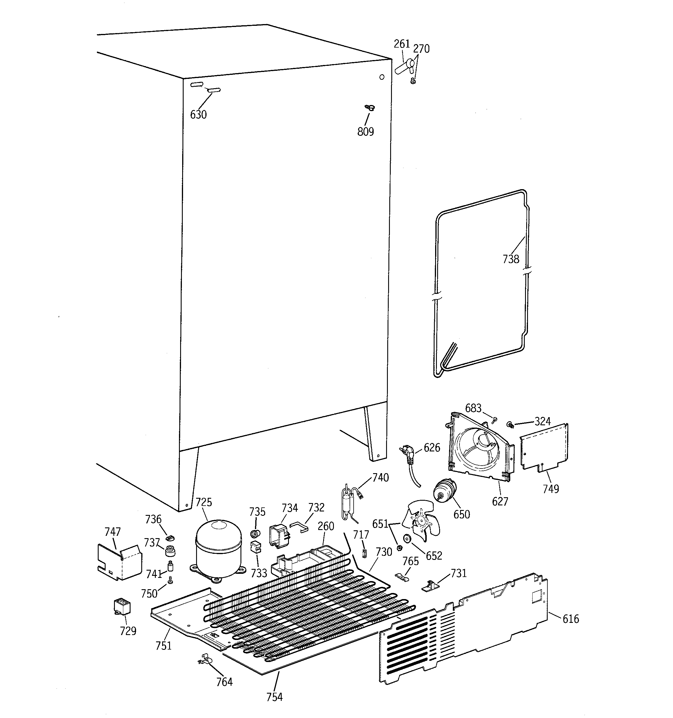 GE TFT20SABKAA unit parts diagram