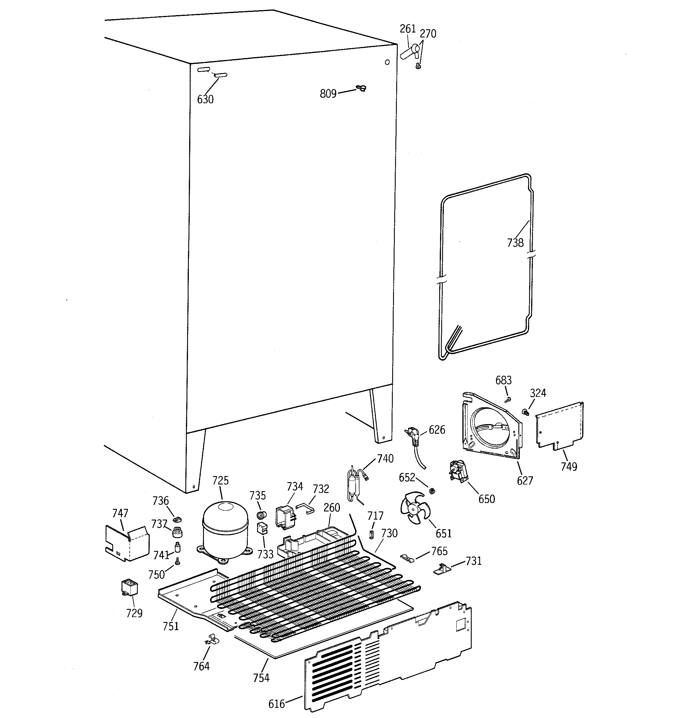 GE TFG20JABGWW unit parts diagram