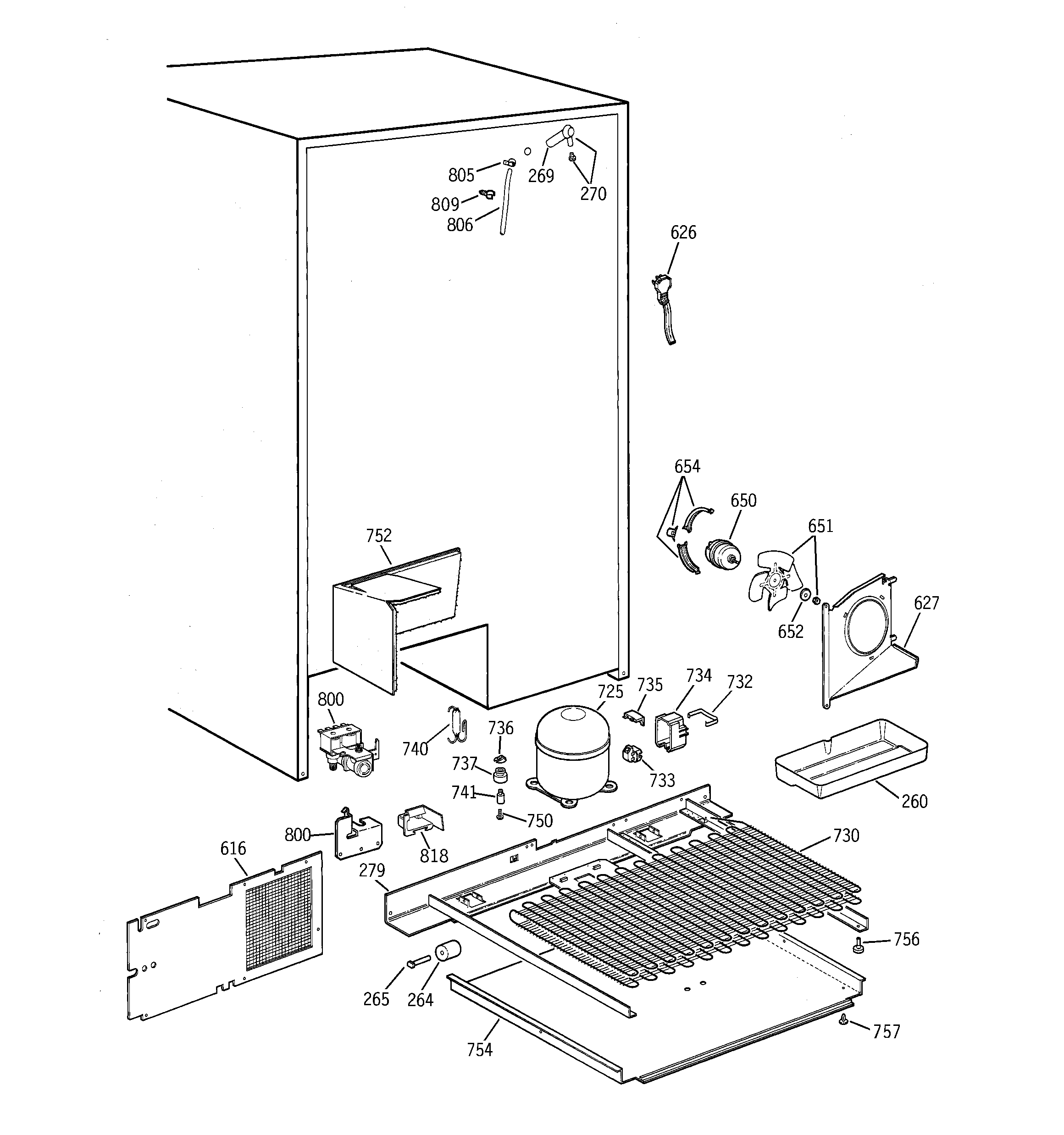 GE TFT30PRBGAA unit parts diagram