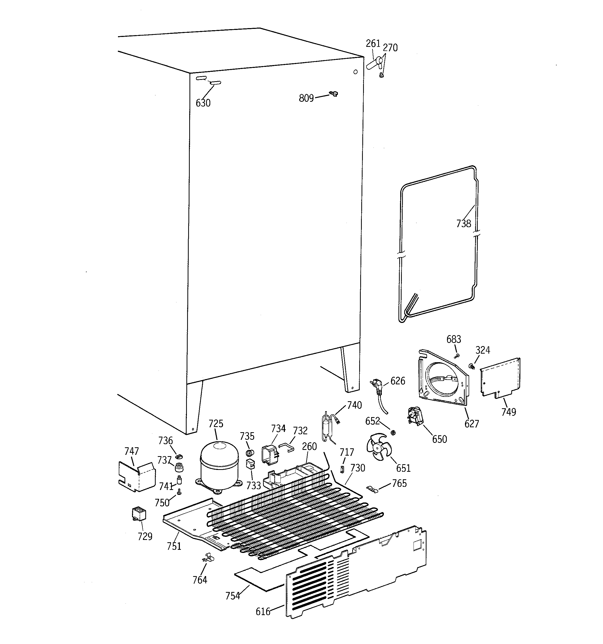 GE TFX22JABGWW unit parts diagram