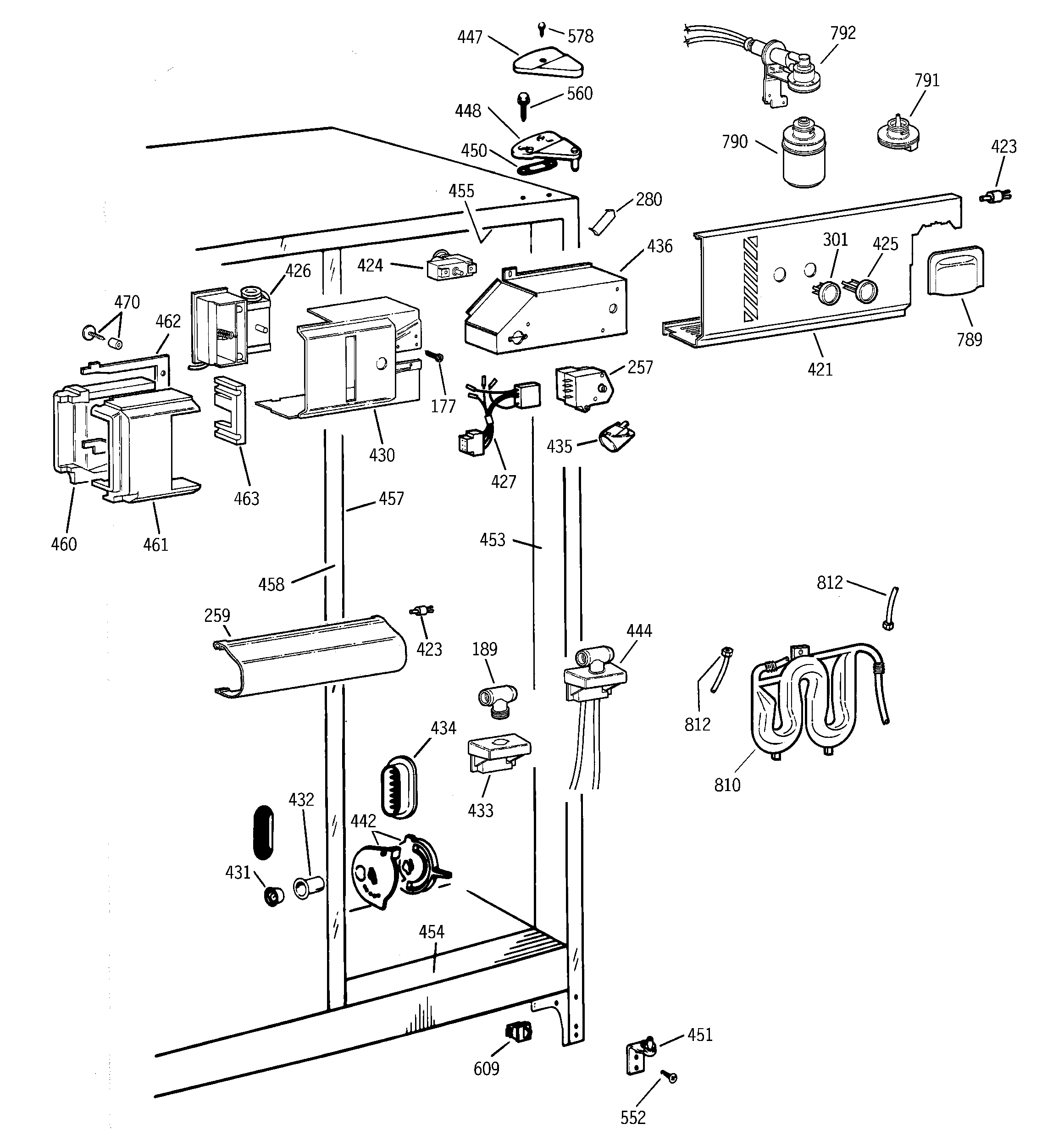 GE TFS26PPDABS fresh food section diagram