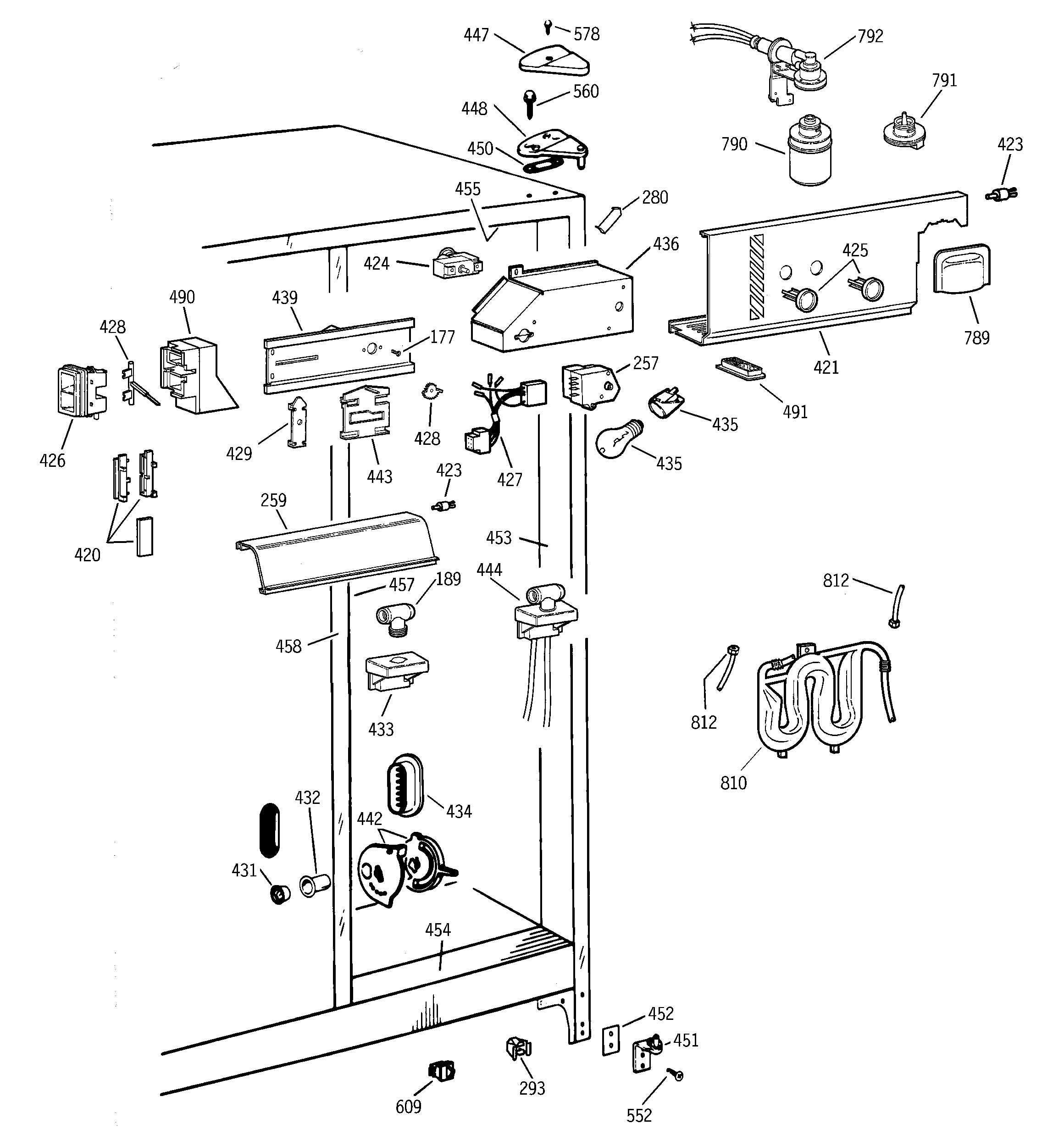 GE TFX27ZPBGWW fresh food section diagram