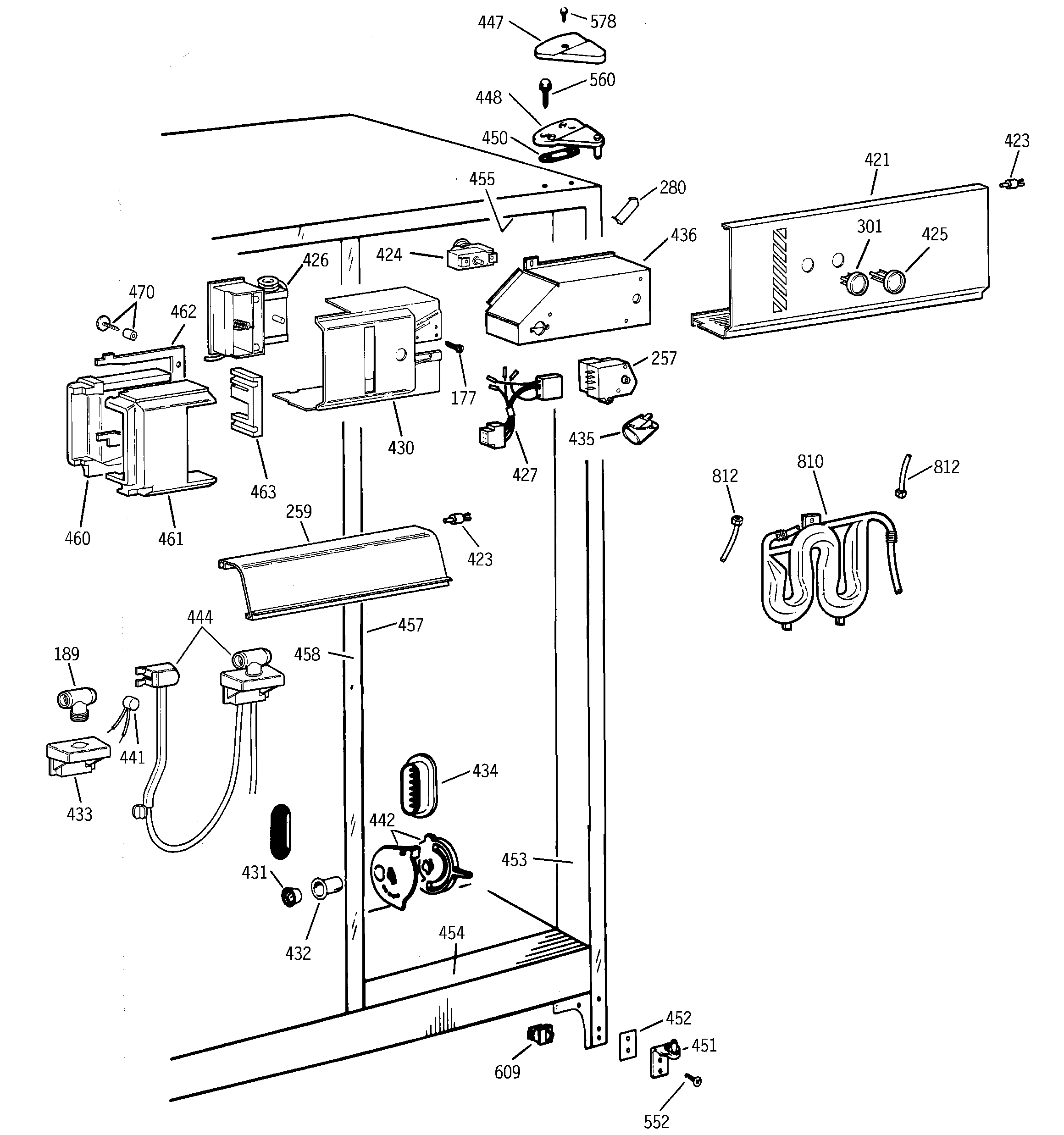 GE TFJ22PRBGWW fresh food section diagram