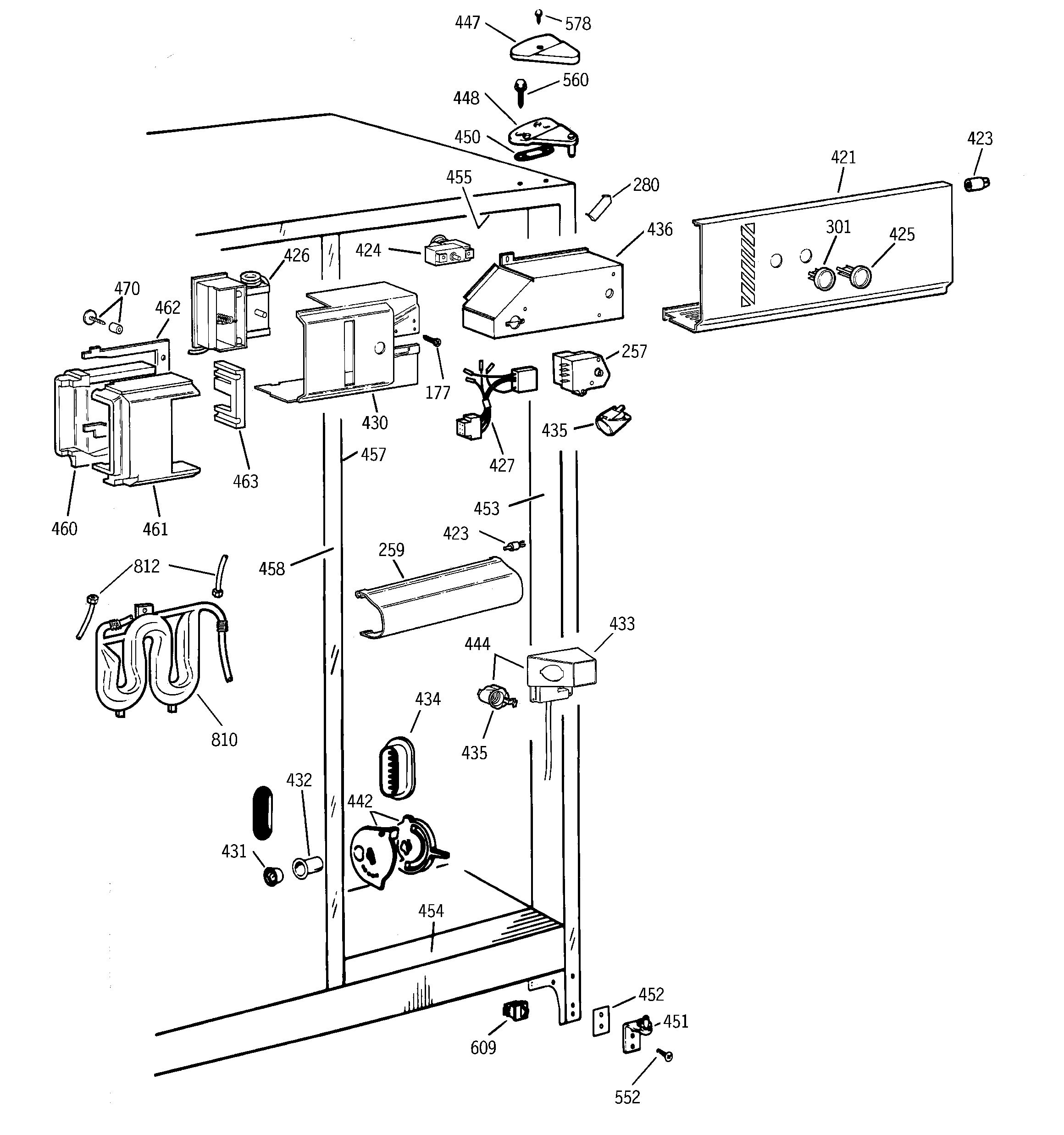 GE TFK22PRBGWW fresh food section diagram