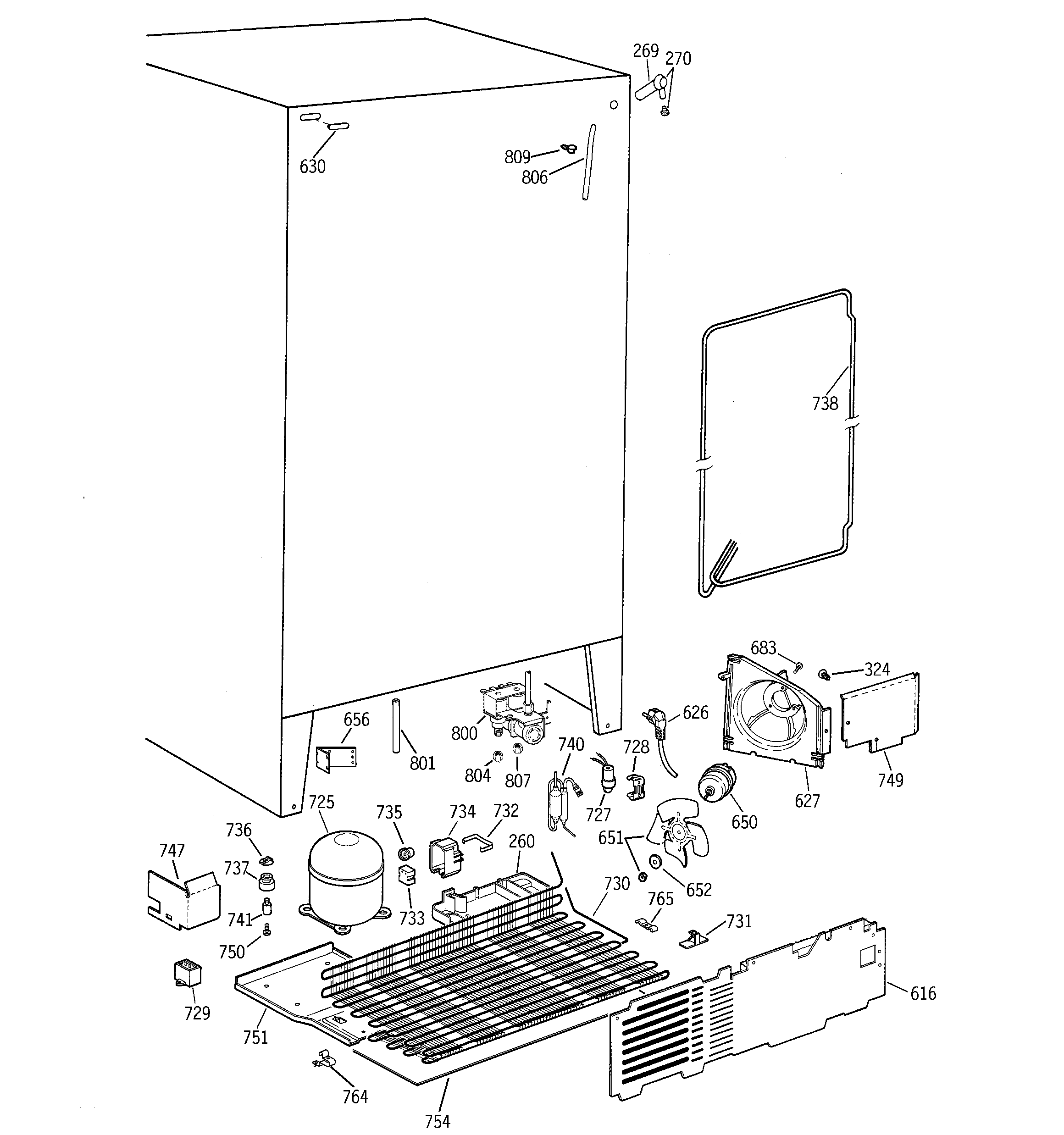 GE TFK22PRBGWW unit parts diagram