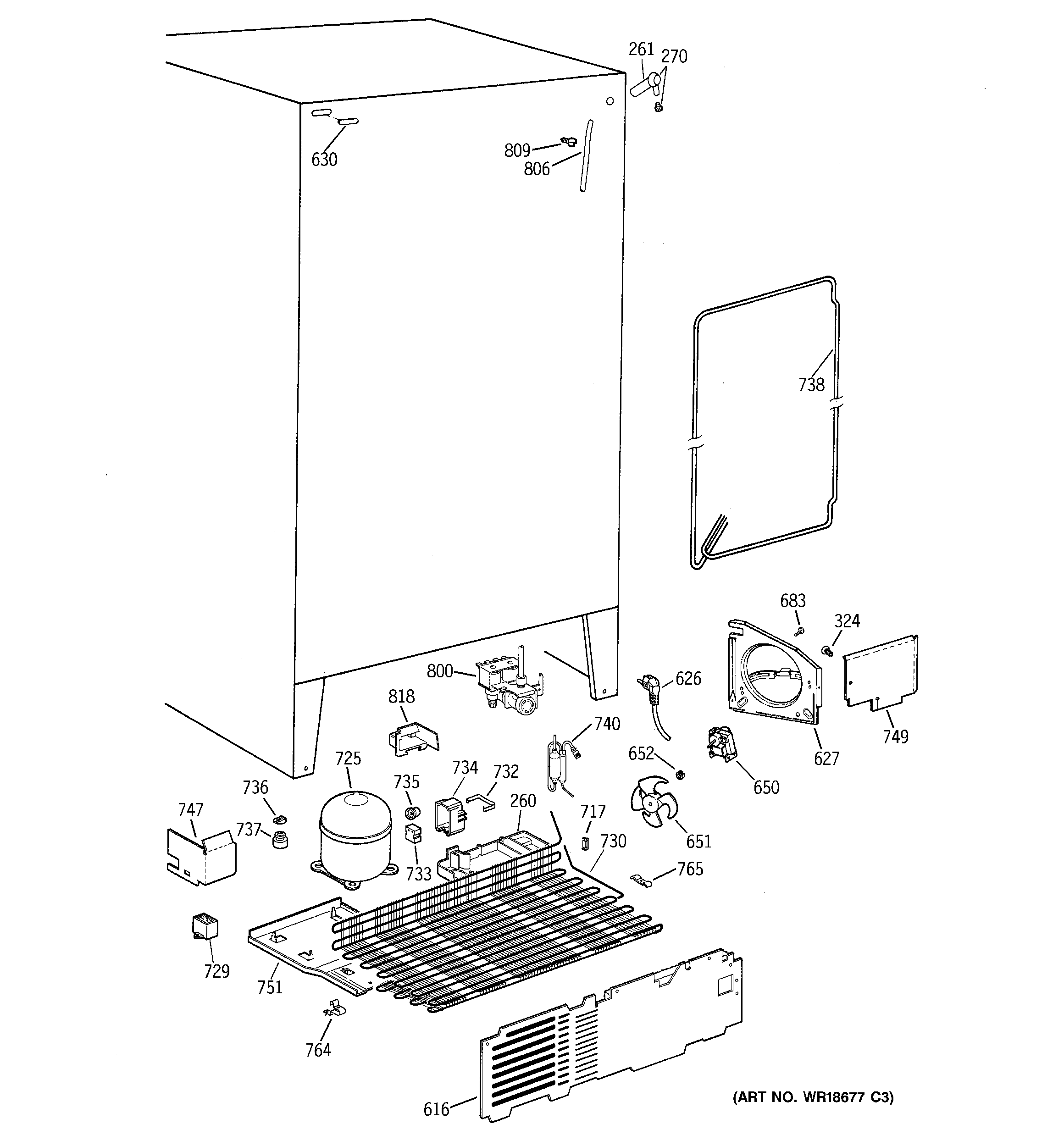 GE TPX21PRBGBB unit parts diagram