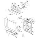 GE GSD2230Z07WW escutcheon & door assembly diagram