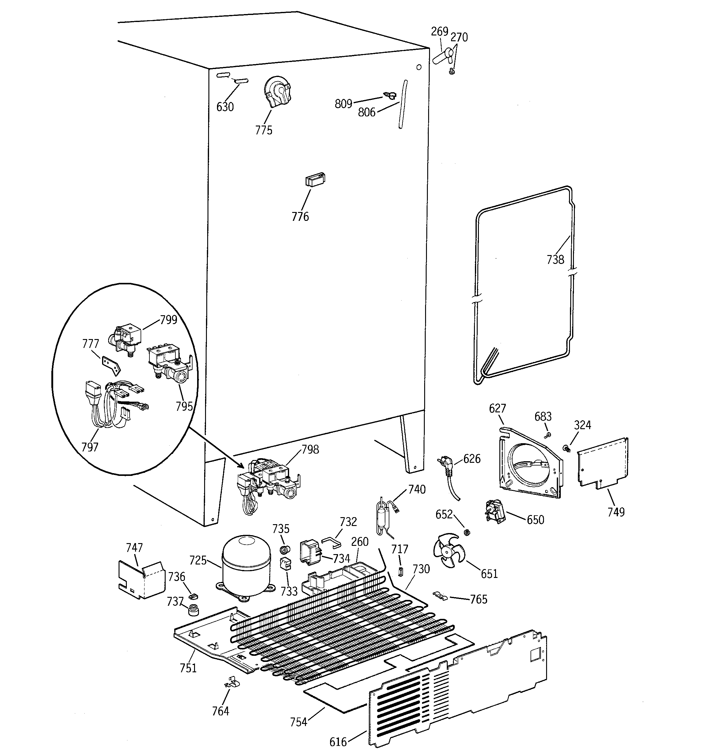 GE TFX25ZPBGWW unit parts diagram
