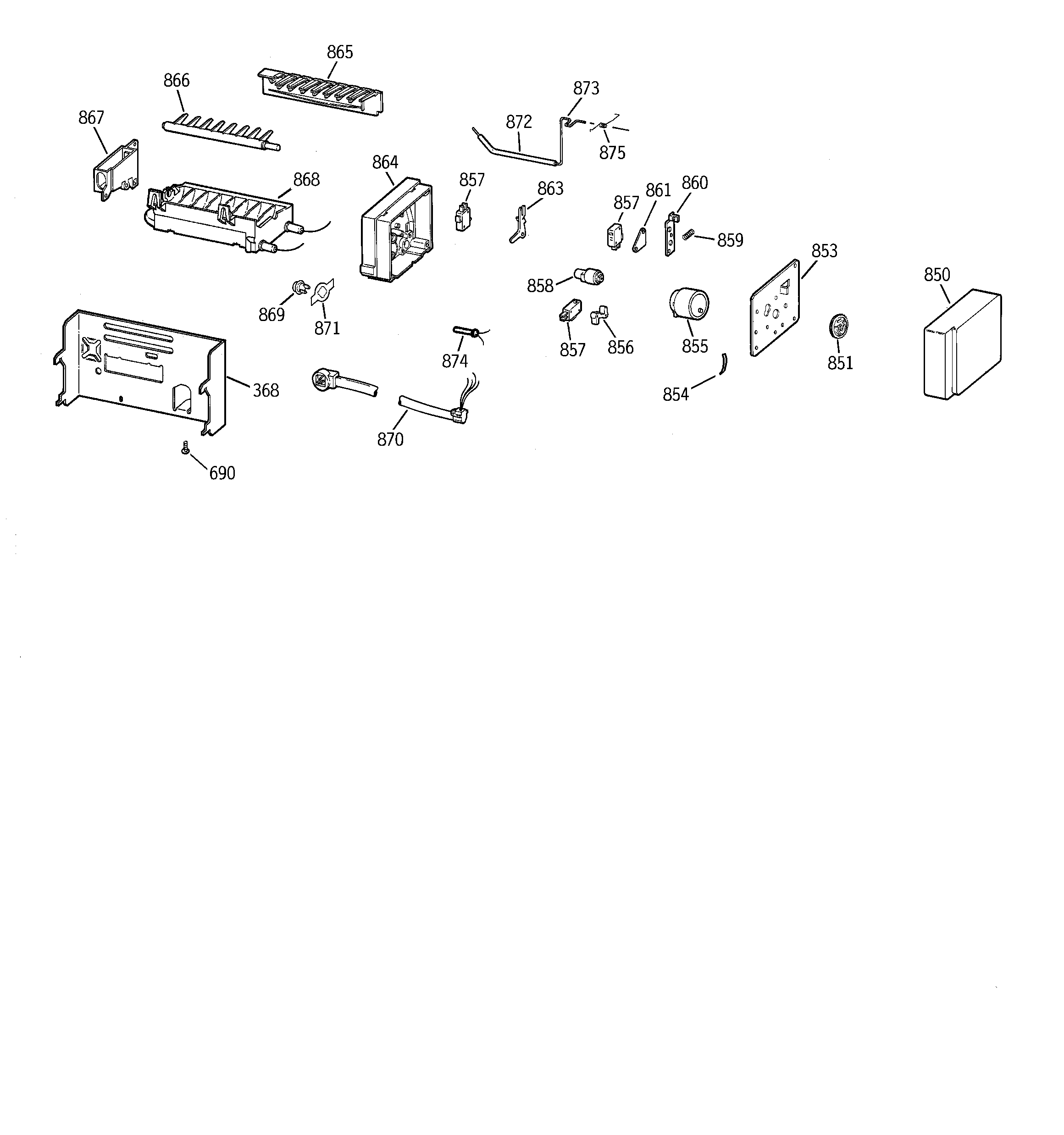 GE TFZ22PRBGBB icemaker wr30x0330 diagram