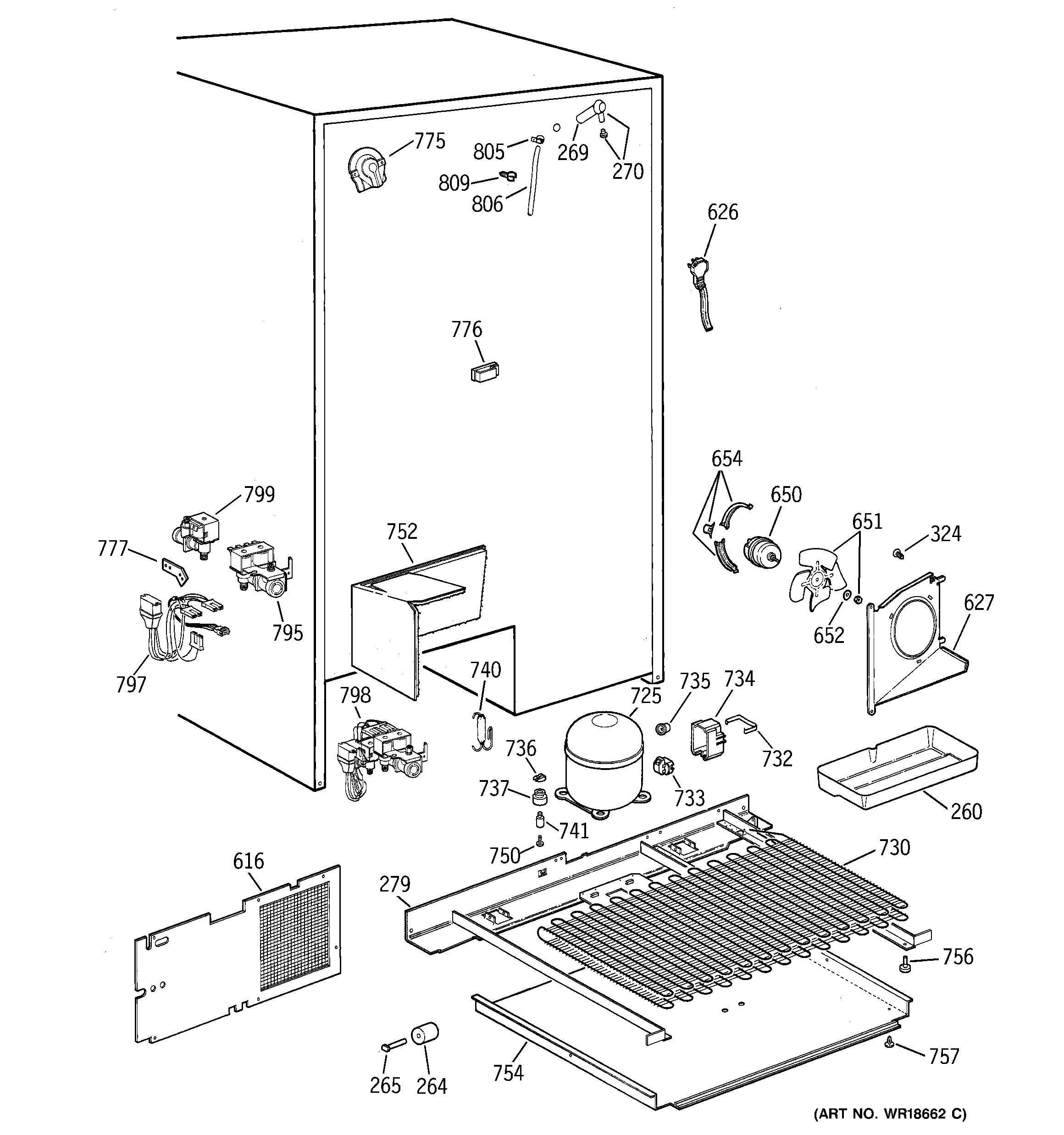 GE TFM30PBBGWW unit parts diagram