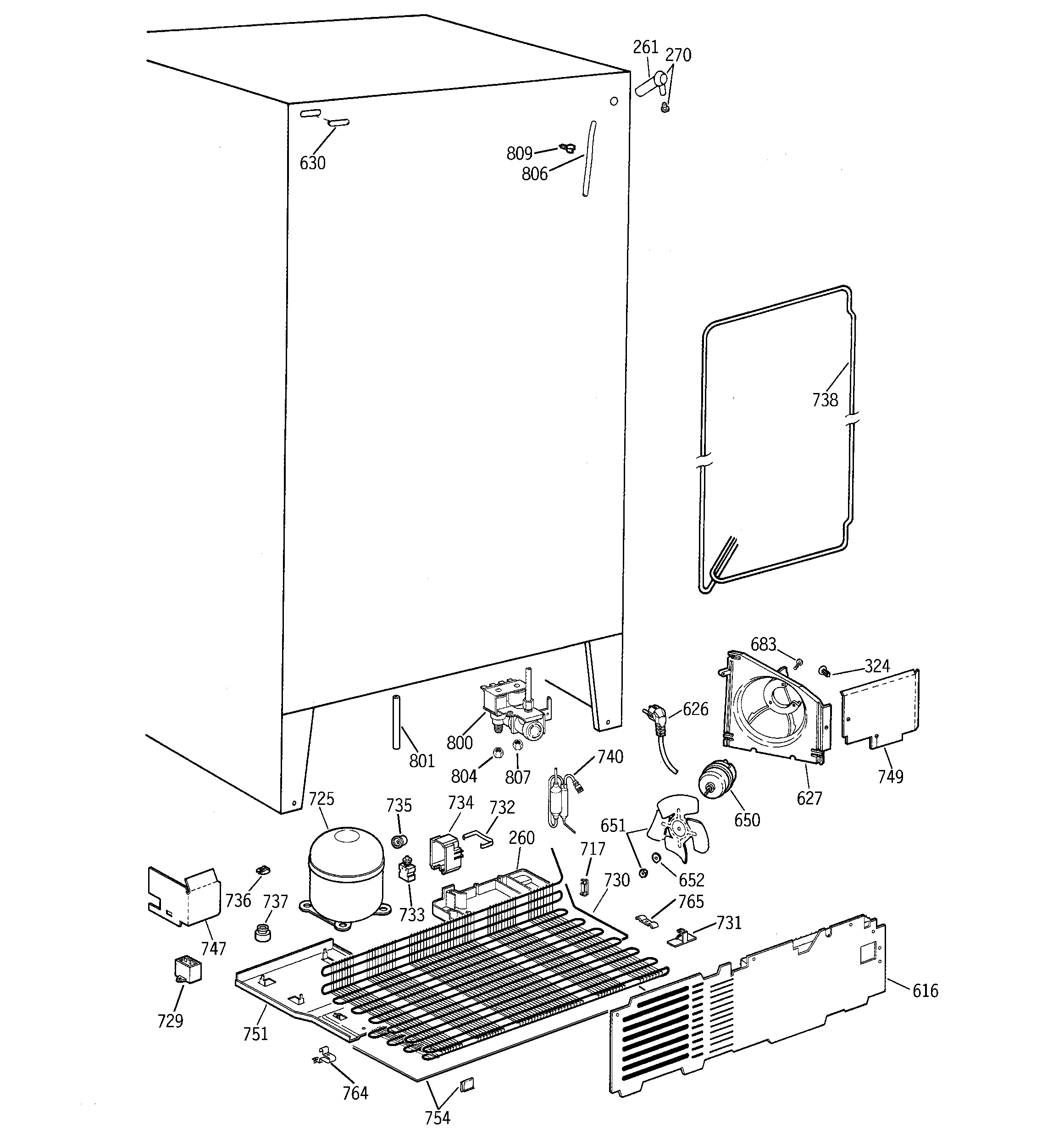 GE TPG21BRCGWW unit parts diagram