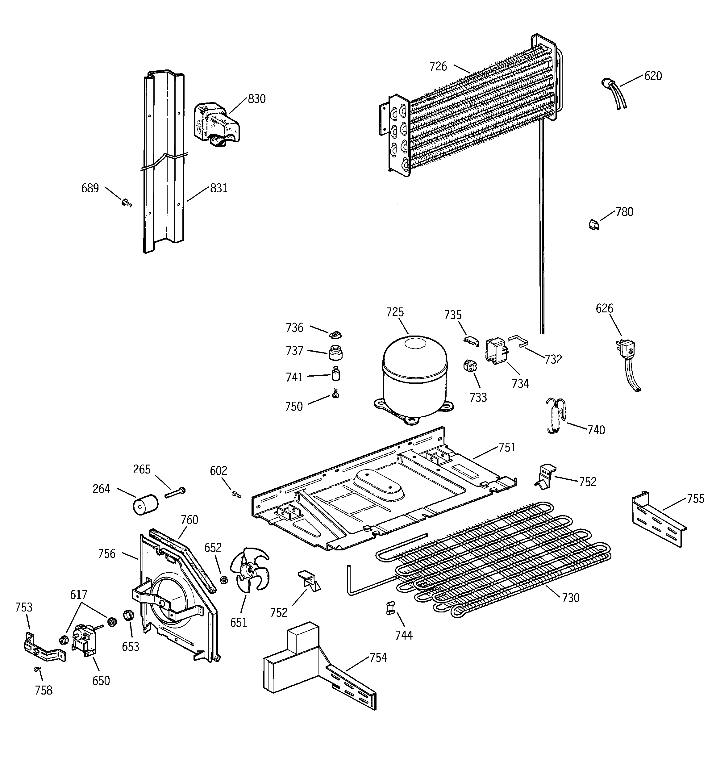 GE TBX18GADARWW unit parts diagram