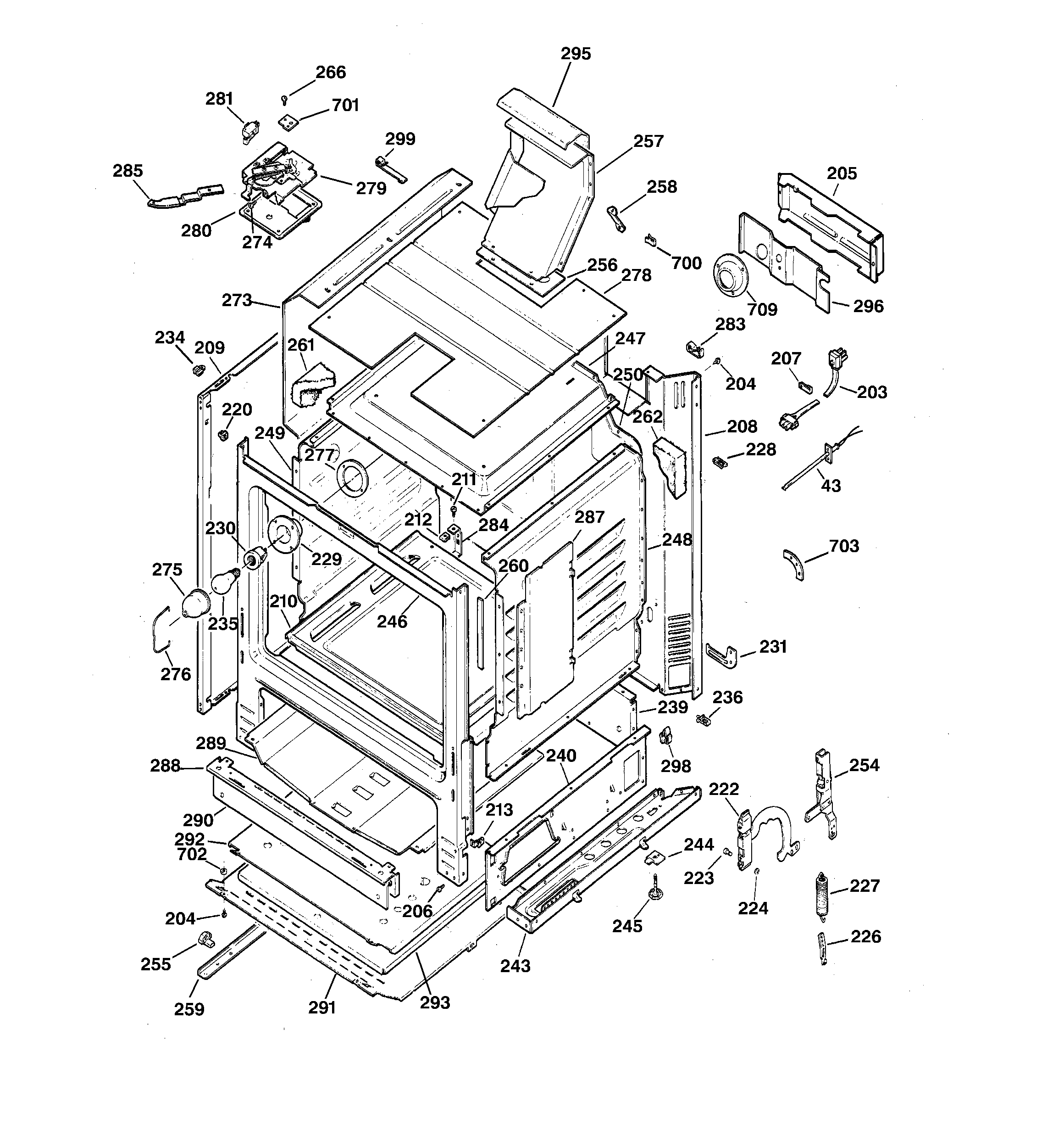 GE EGR2000EC0CC body parts diagram