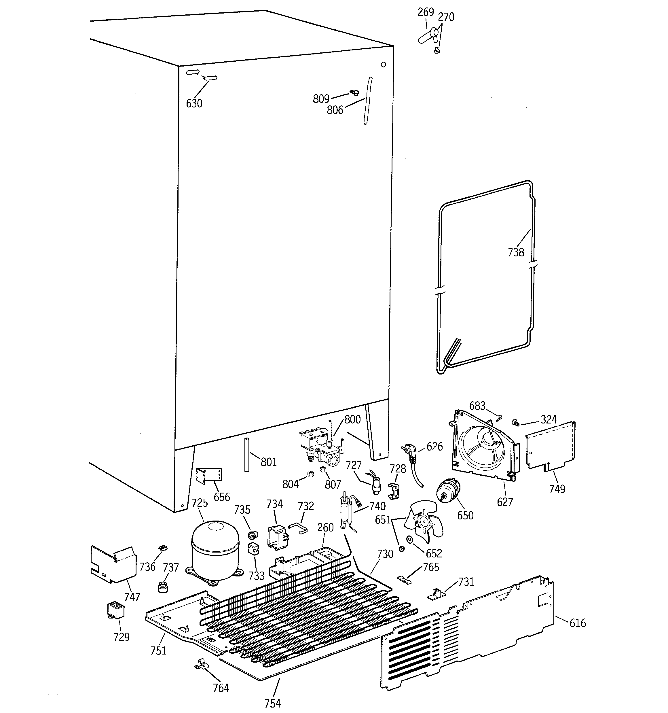 GE TFK25PRDAWW unit parts diagram
