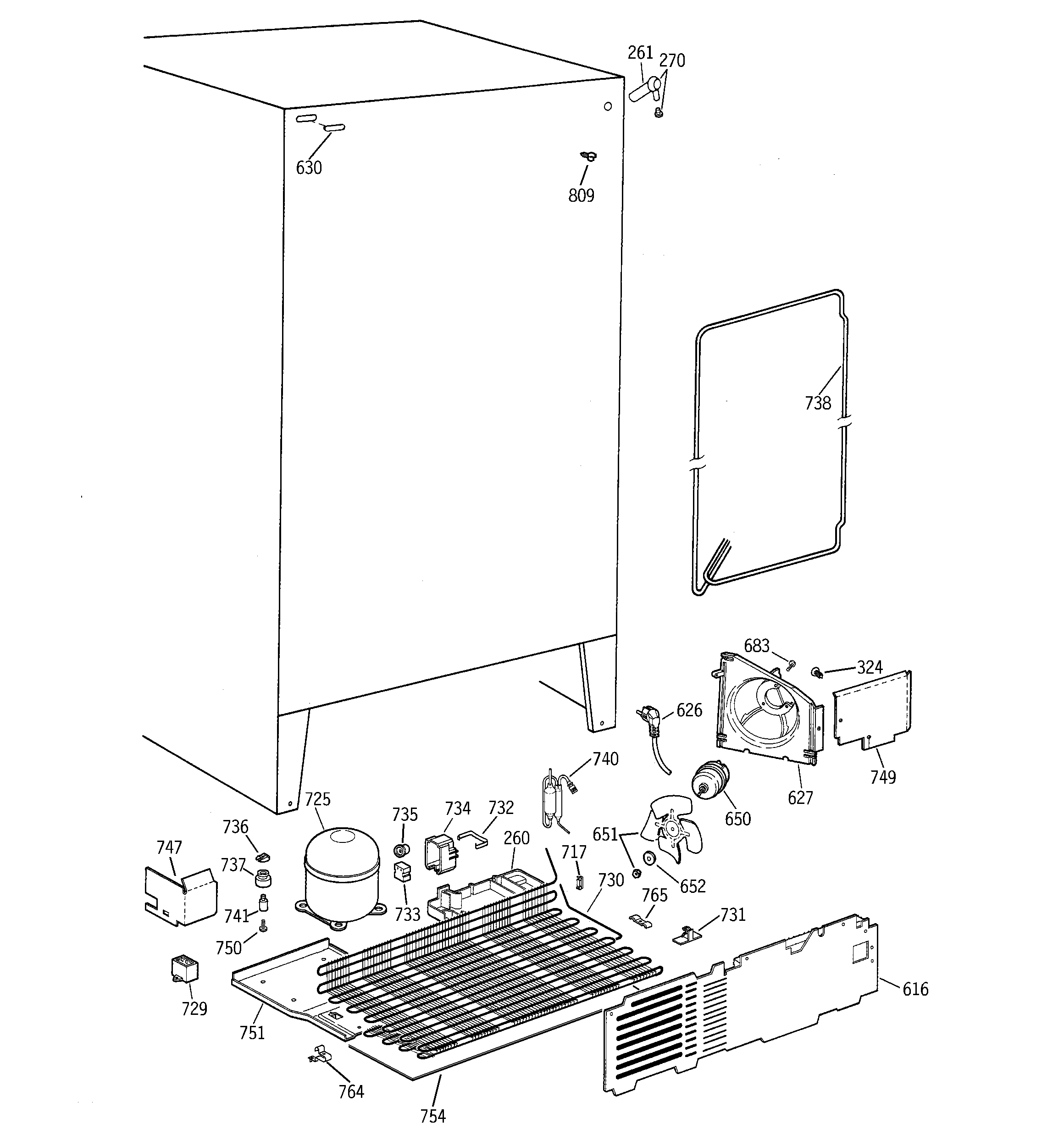 GE TFT22JABGWW unit parts diagram