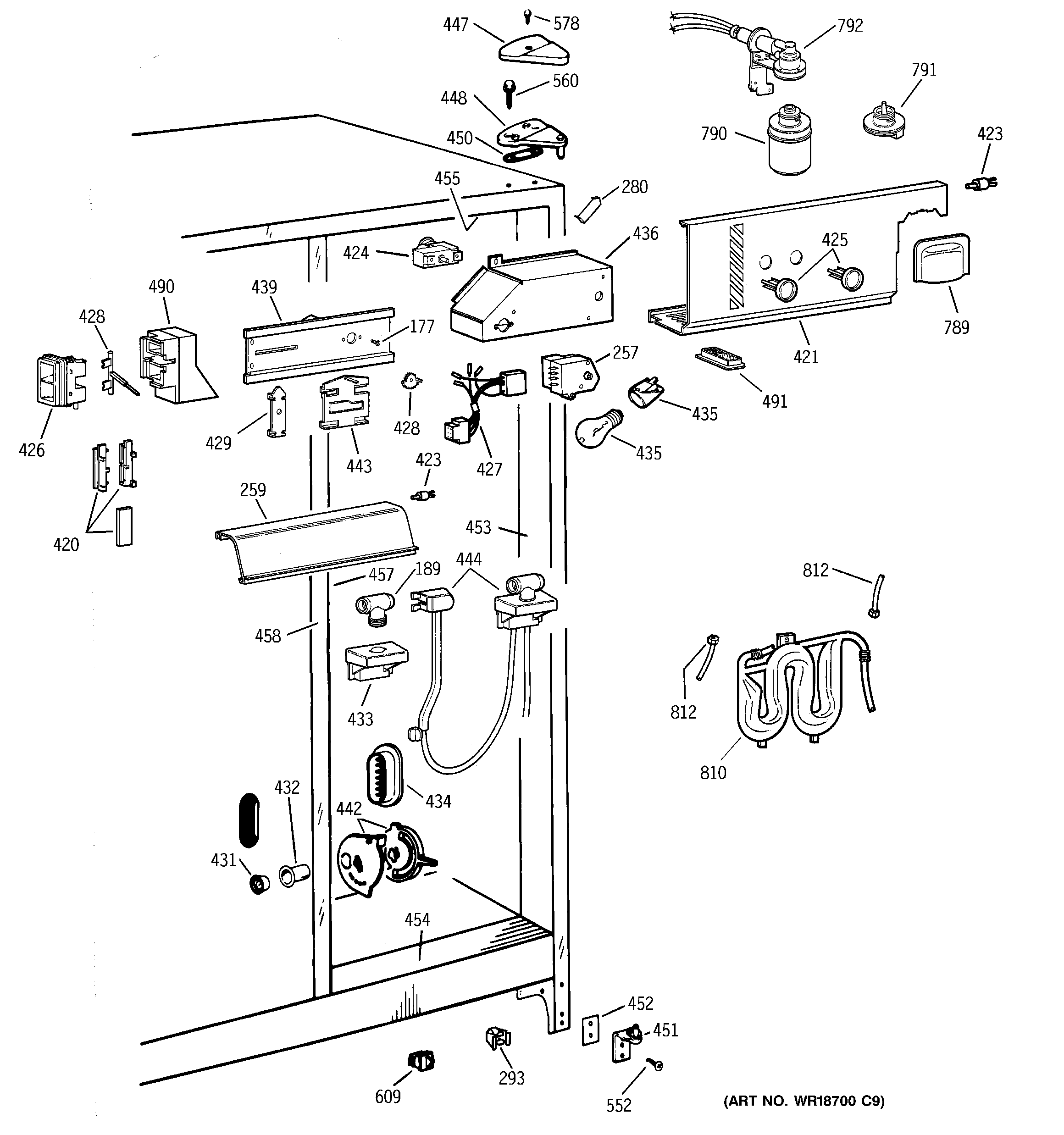 GE TFX22ZPDACC fresh food section diagram