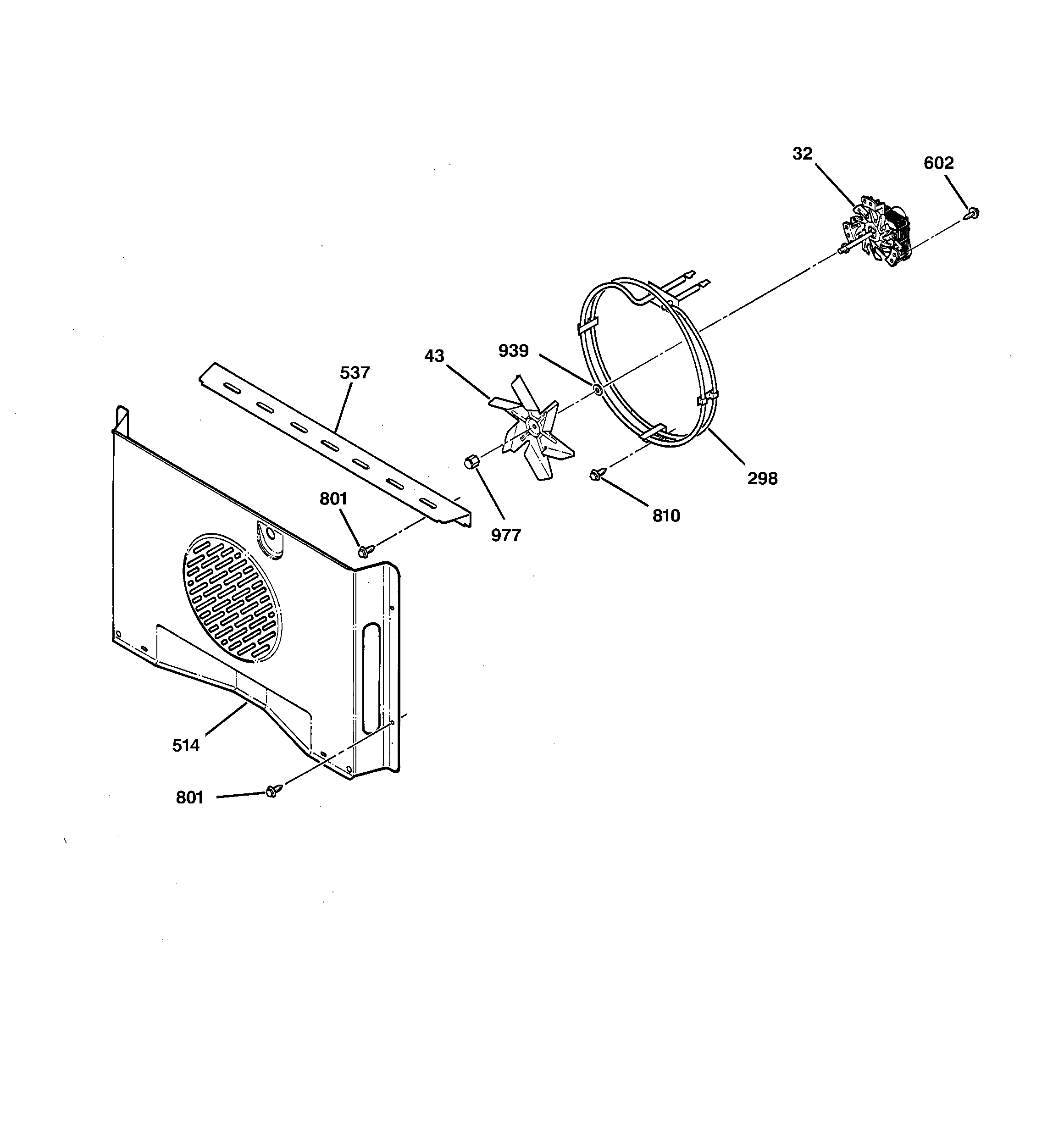 GE ZET757WA2WW fan diagram