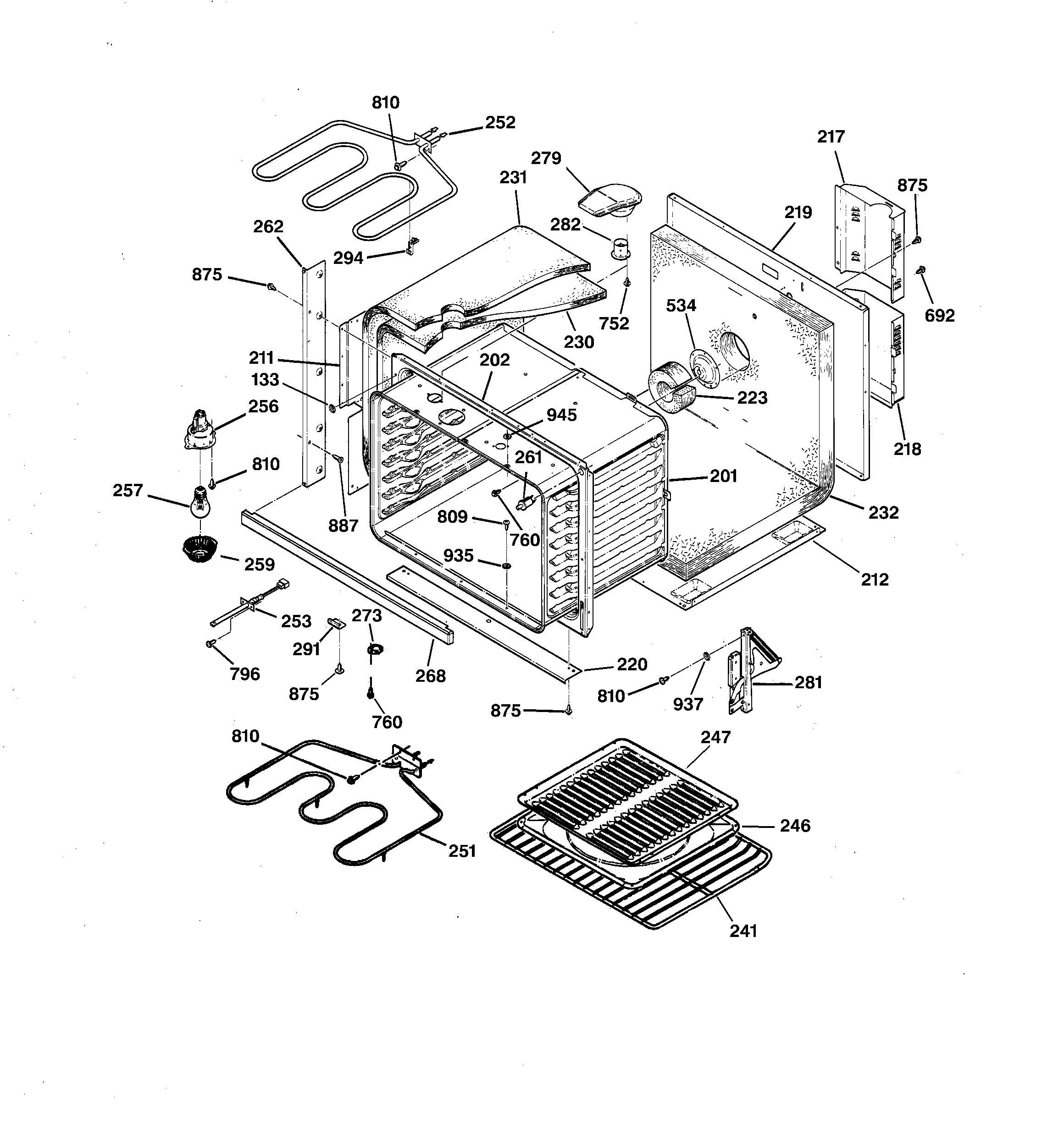 GE JTP15BA2BB body parts diagram