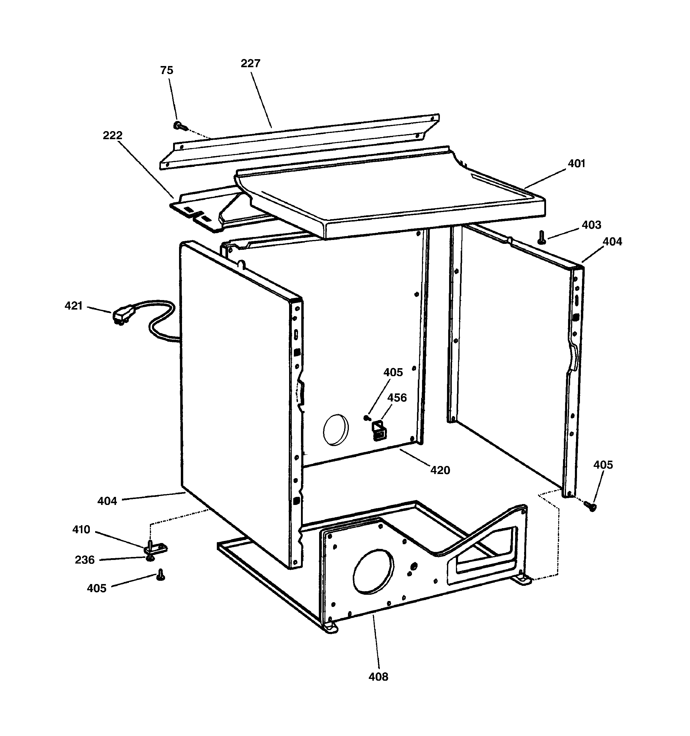 GE DWSR475GY1WW cabinet diagram