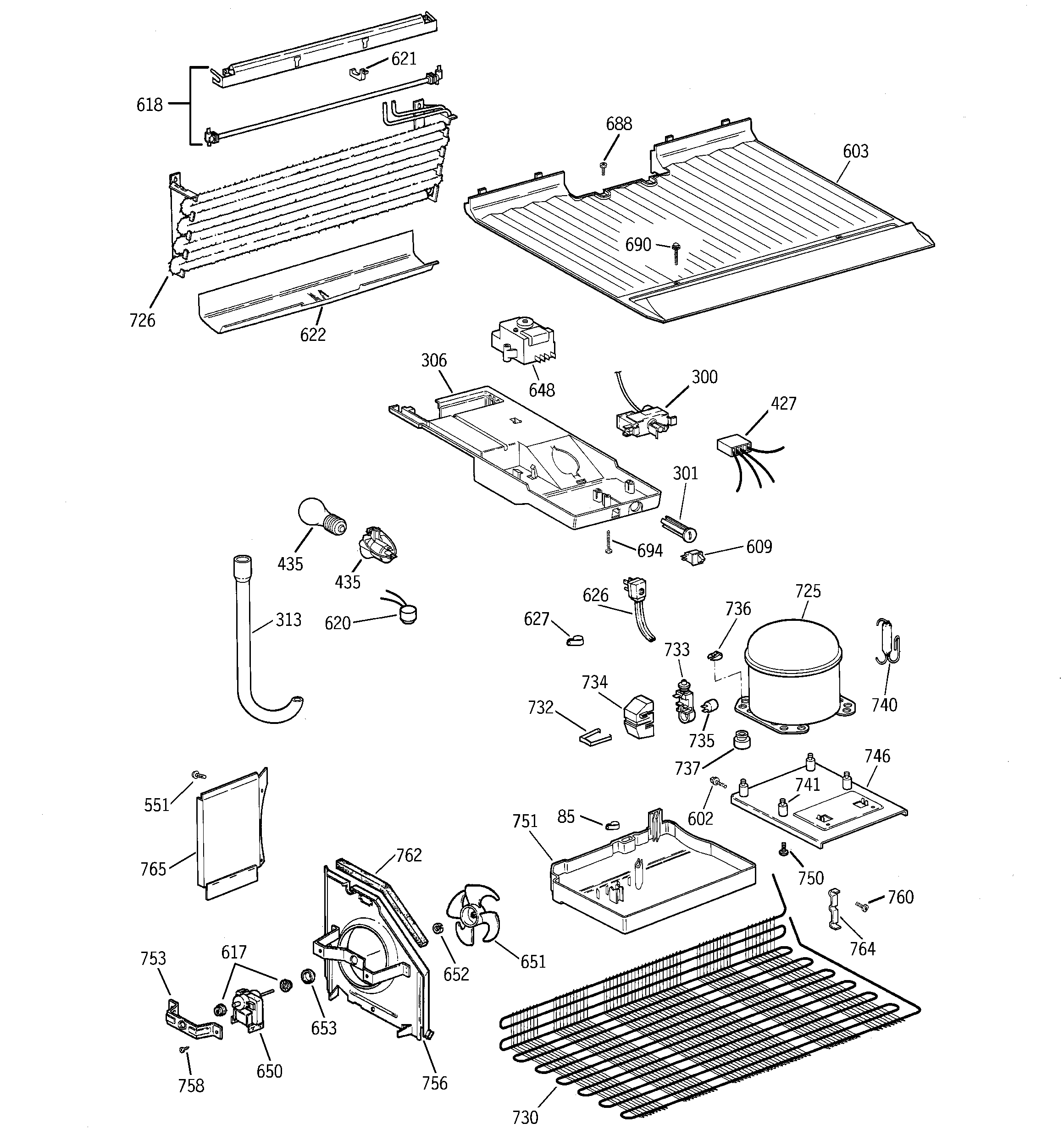 GE TBX14GADGRWW unit parts diagram