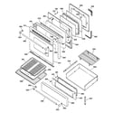 GE JGBP90MEB1BC door & drawer parts diagram