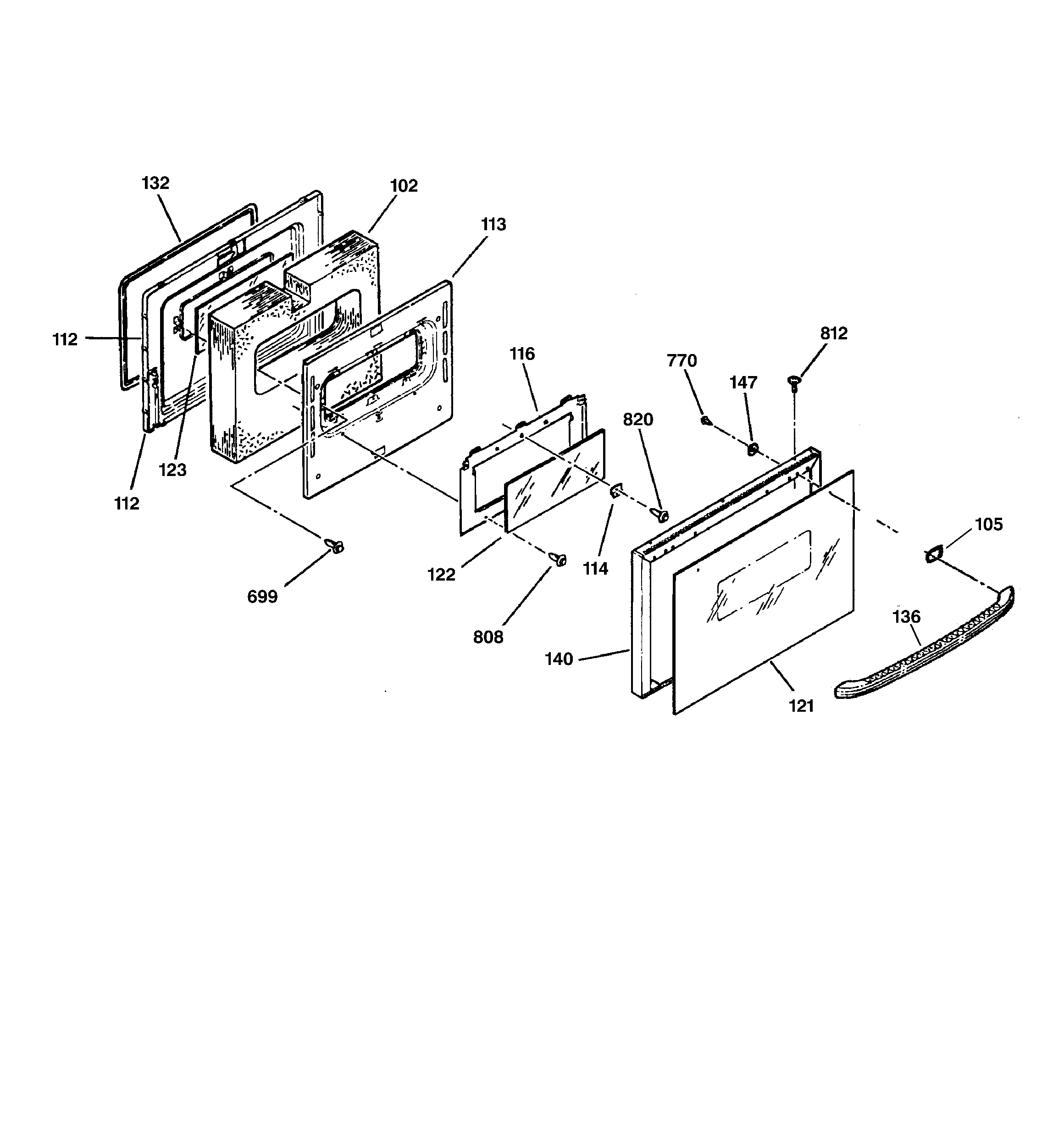 GE JCSP39WW3WW door diagram