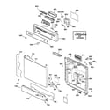 GE GSC3400Z03BL escutcheon & door assembly diagram
