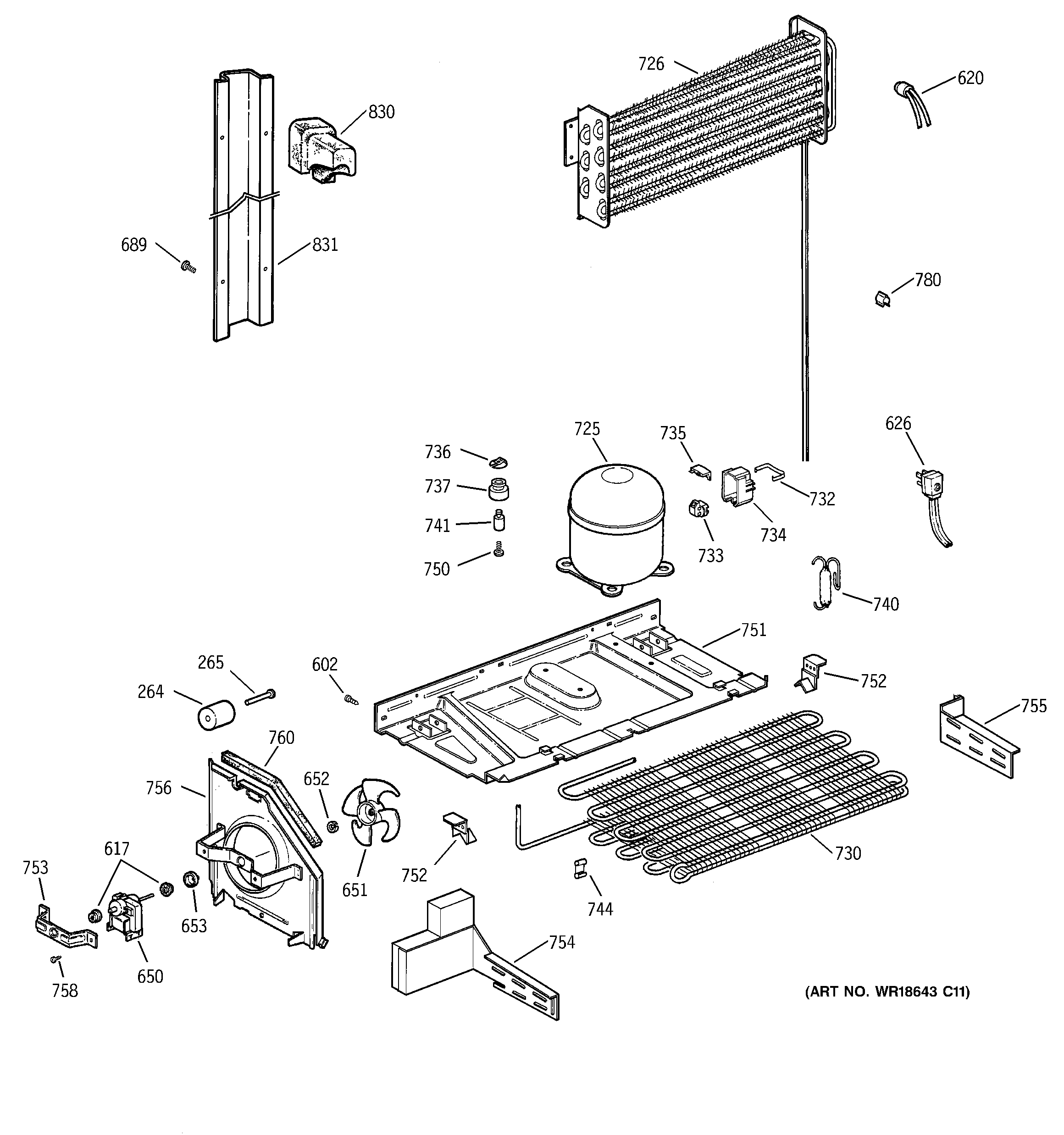 GE TBX18JABRRCC unit parts diagram