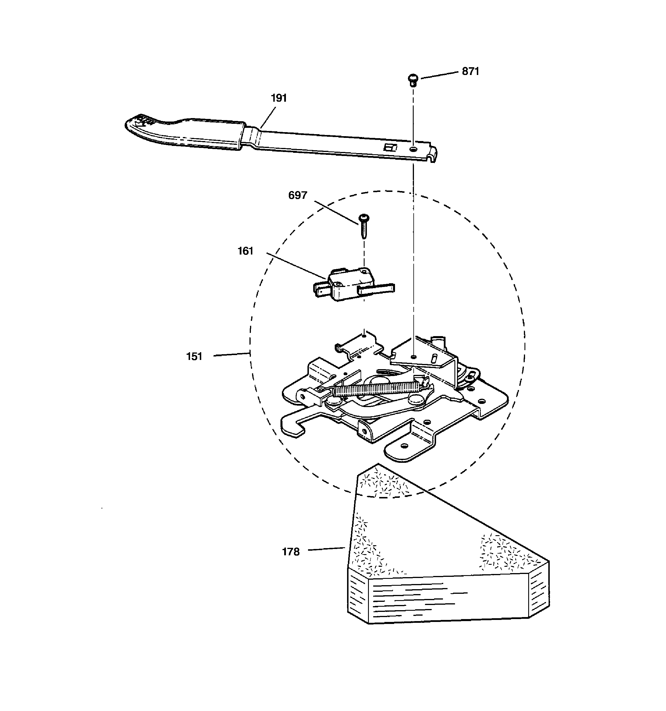 GE JBP65BC1AD door lock diagram