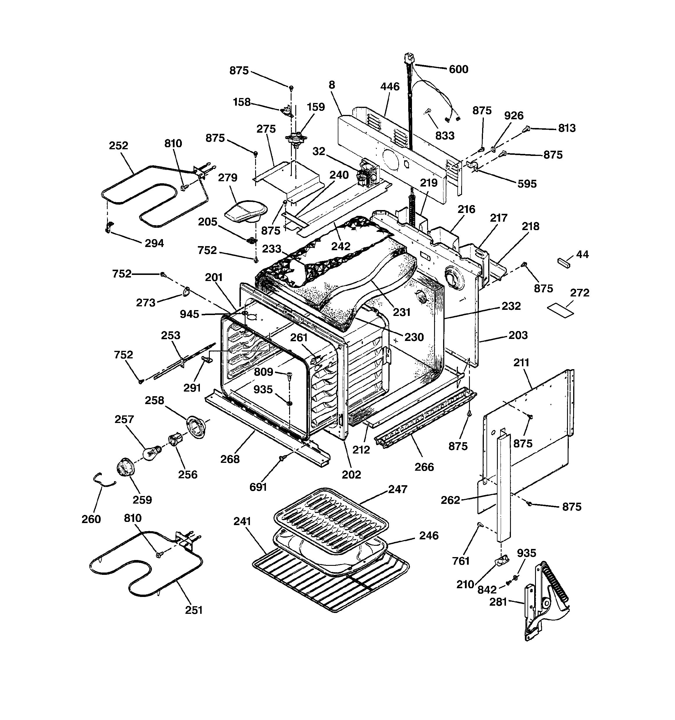 GE JMP31WC1WW body parts diagram