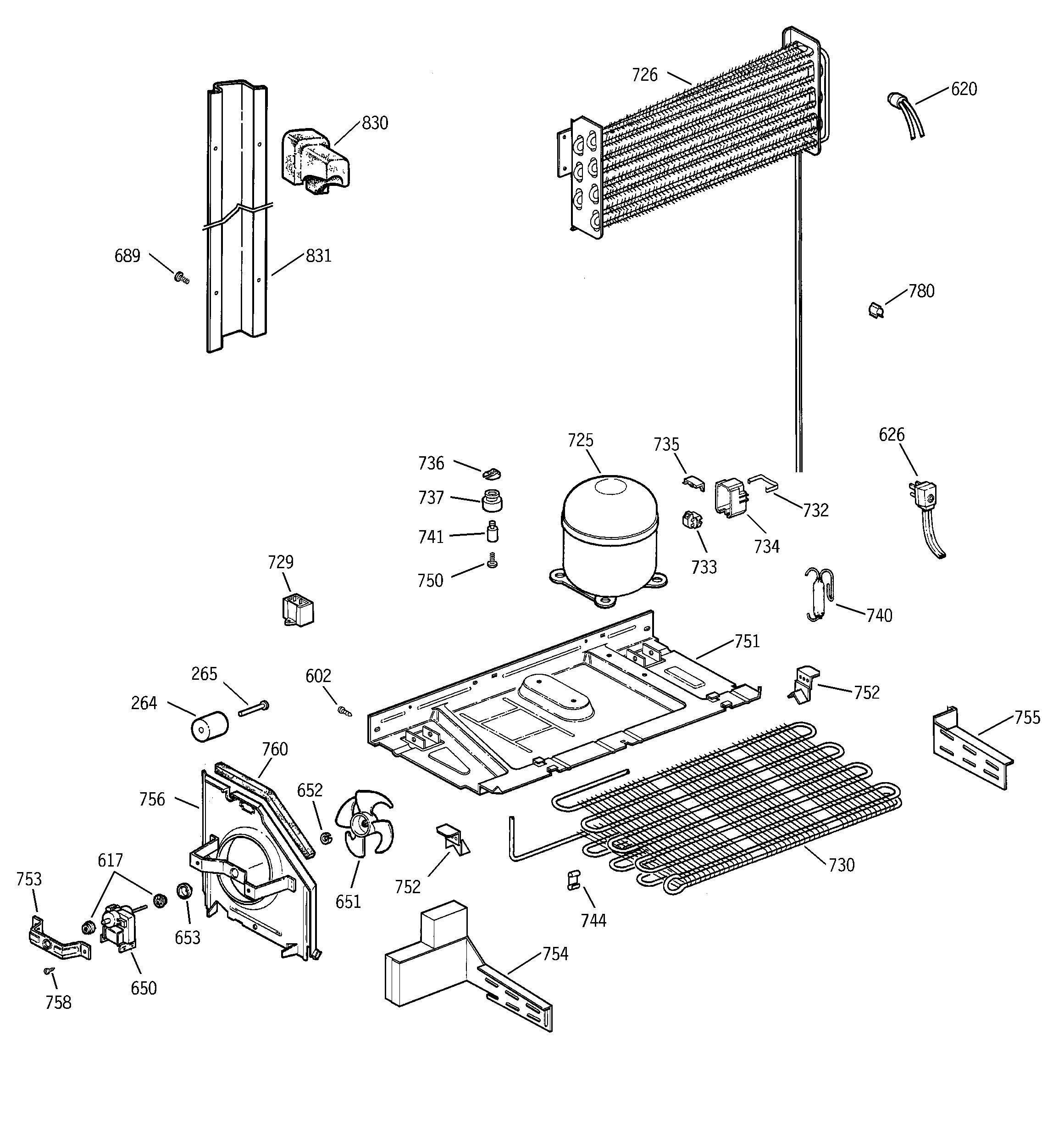 GE TBX21CIBRRCC unit parts diagram