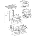 GE TBG19PADARWW shelves & drawers diagram