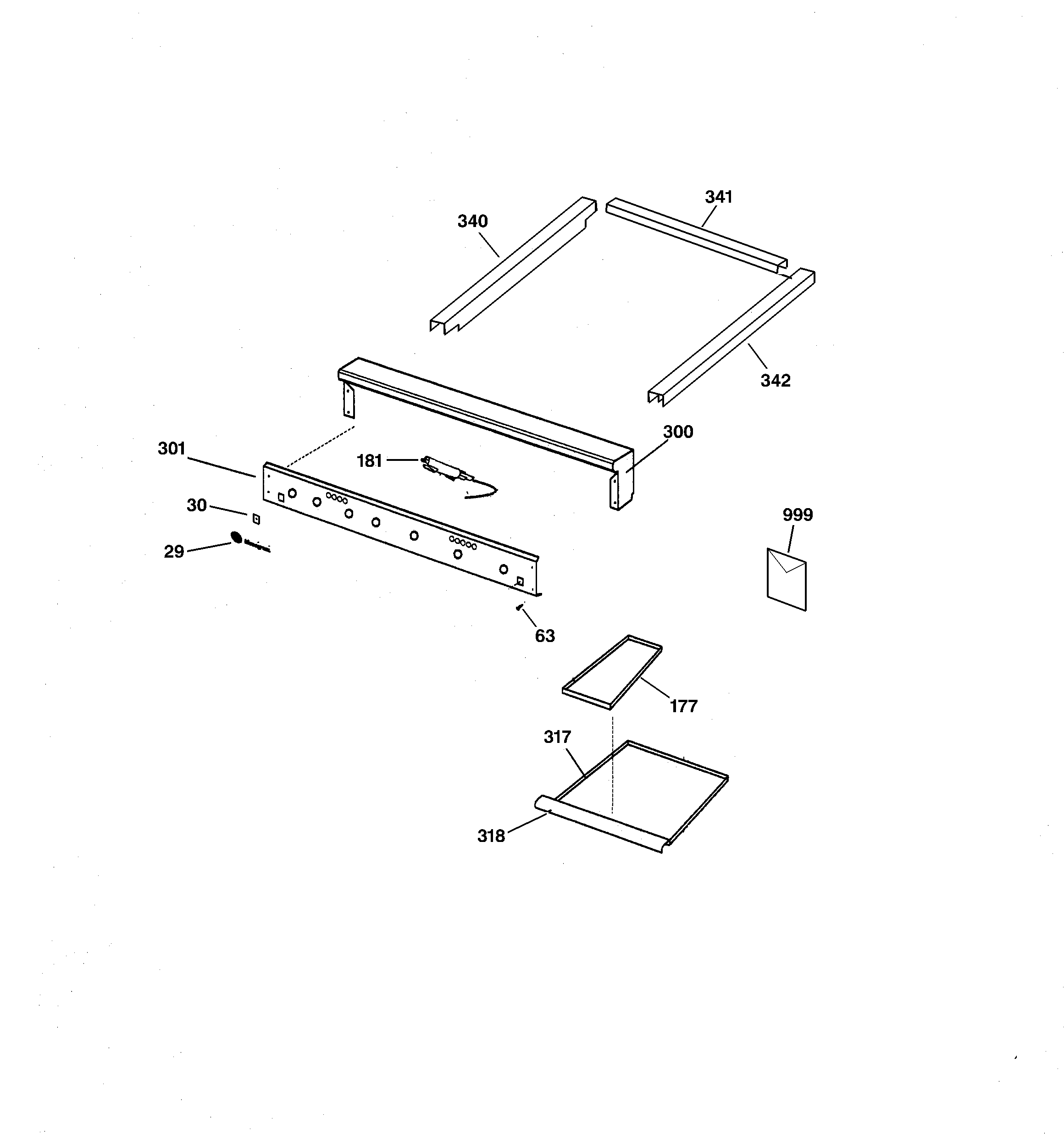 GE ZGU48N4GWSS escutcheon & trim diagram