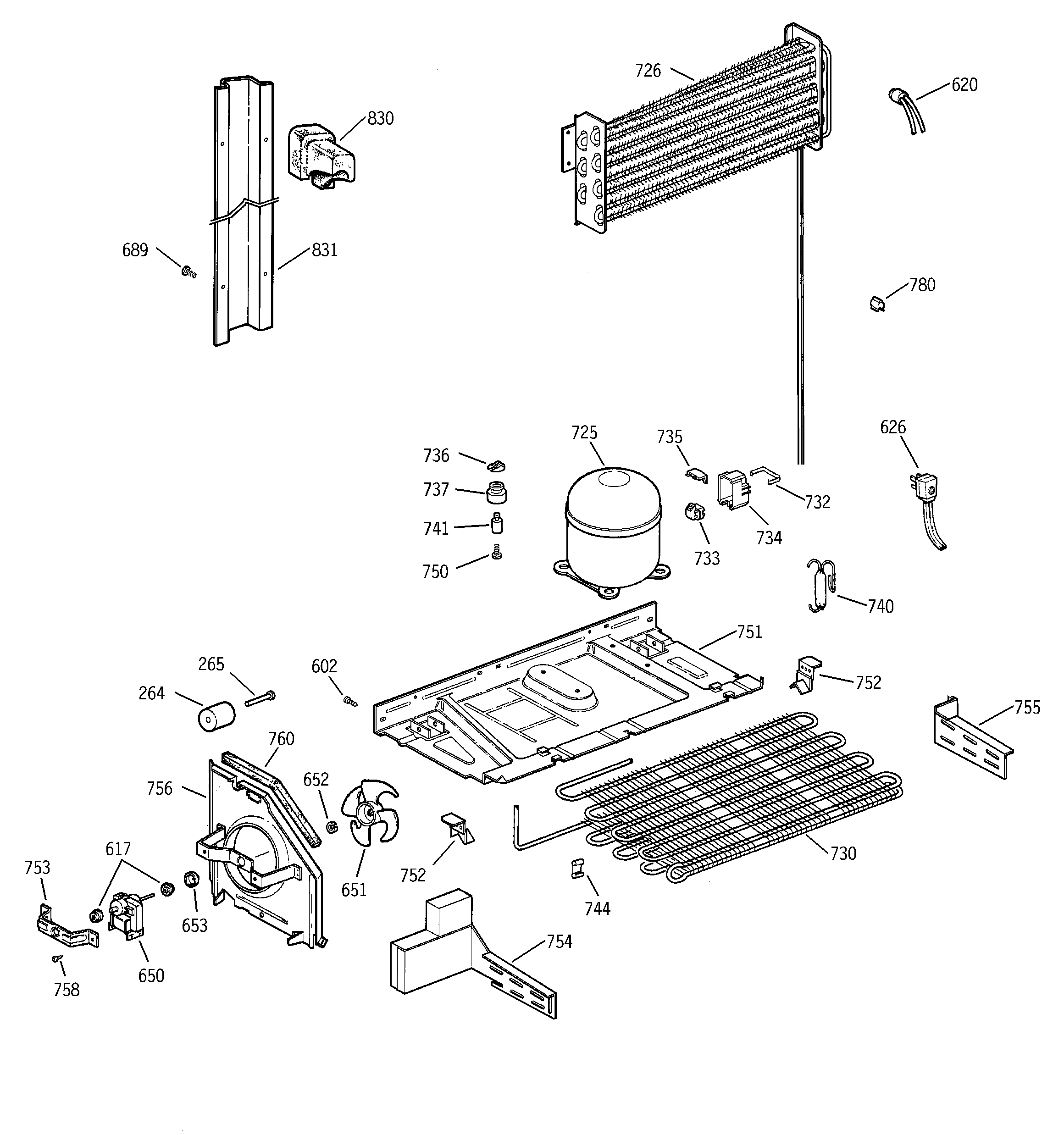 GE ERT2018DBRAA unit parts diagram