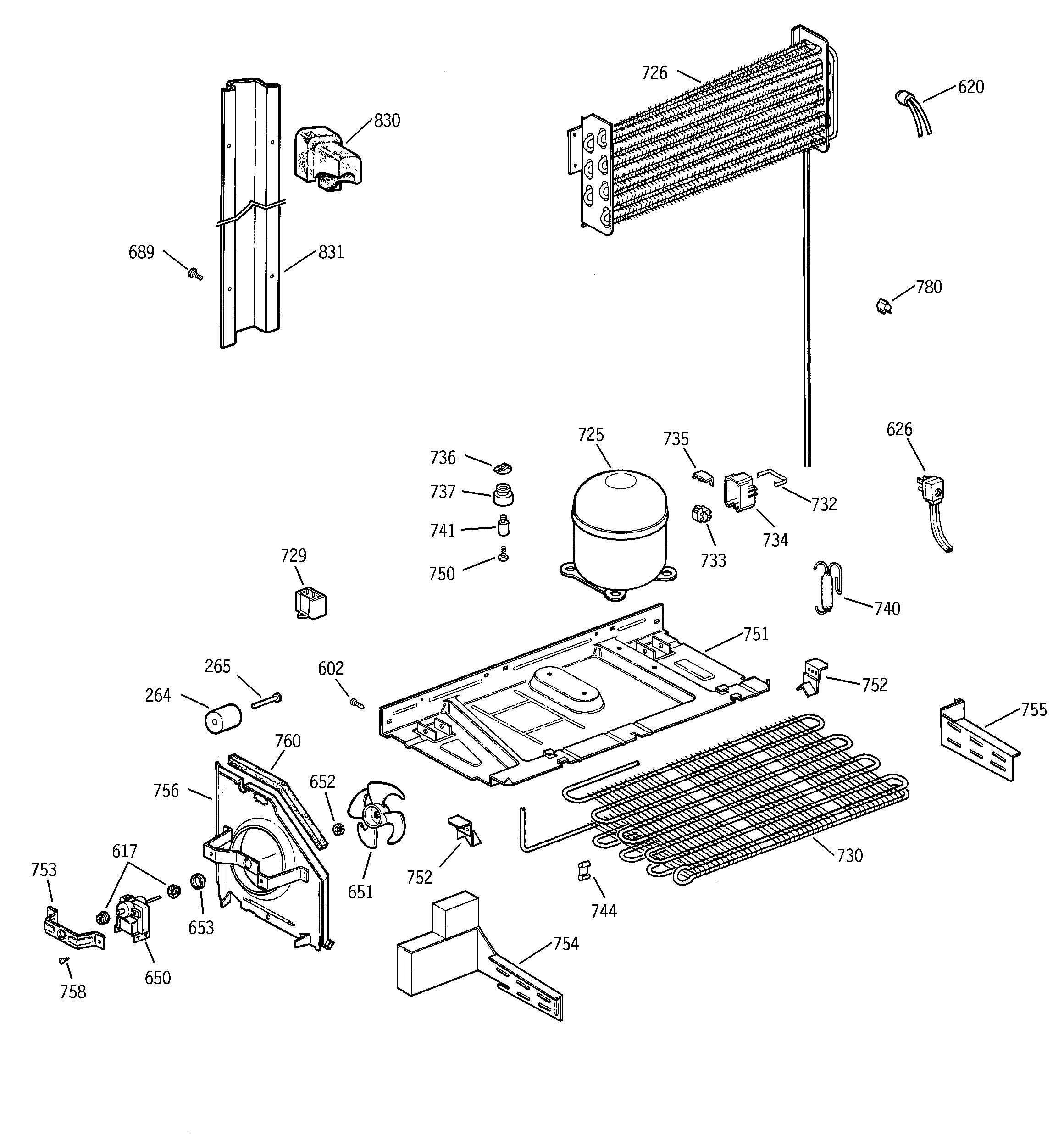 GE TBX21AABRRBB unit parts diagram