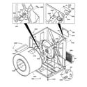 GE DBL333EA0WW cabinet & drum diagram